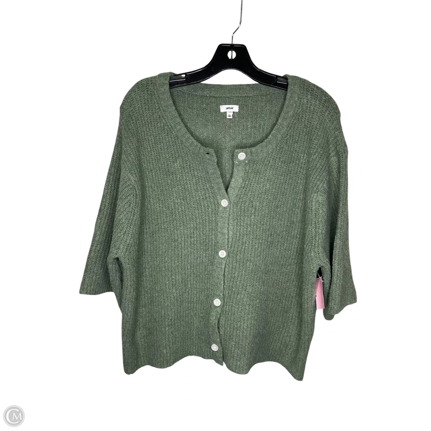 Top 3/4 Sleeve By Aerie In Green, Size: L