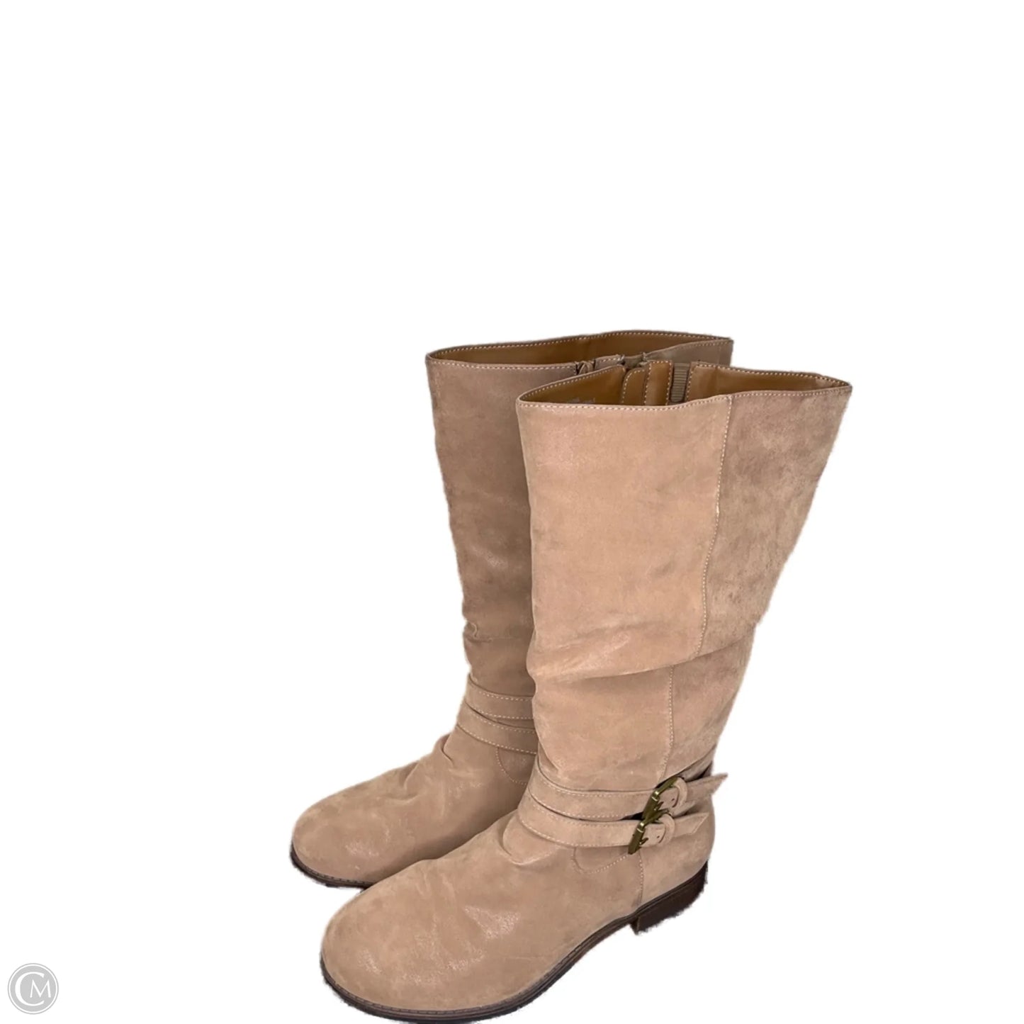 Boots Mid-calf Flats By Torrid In Brown, Size: 10