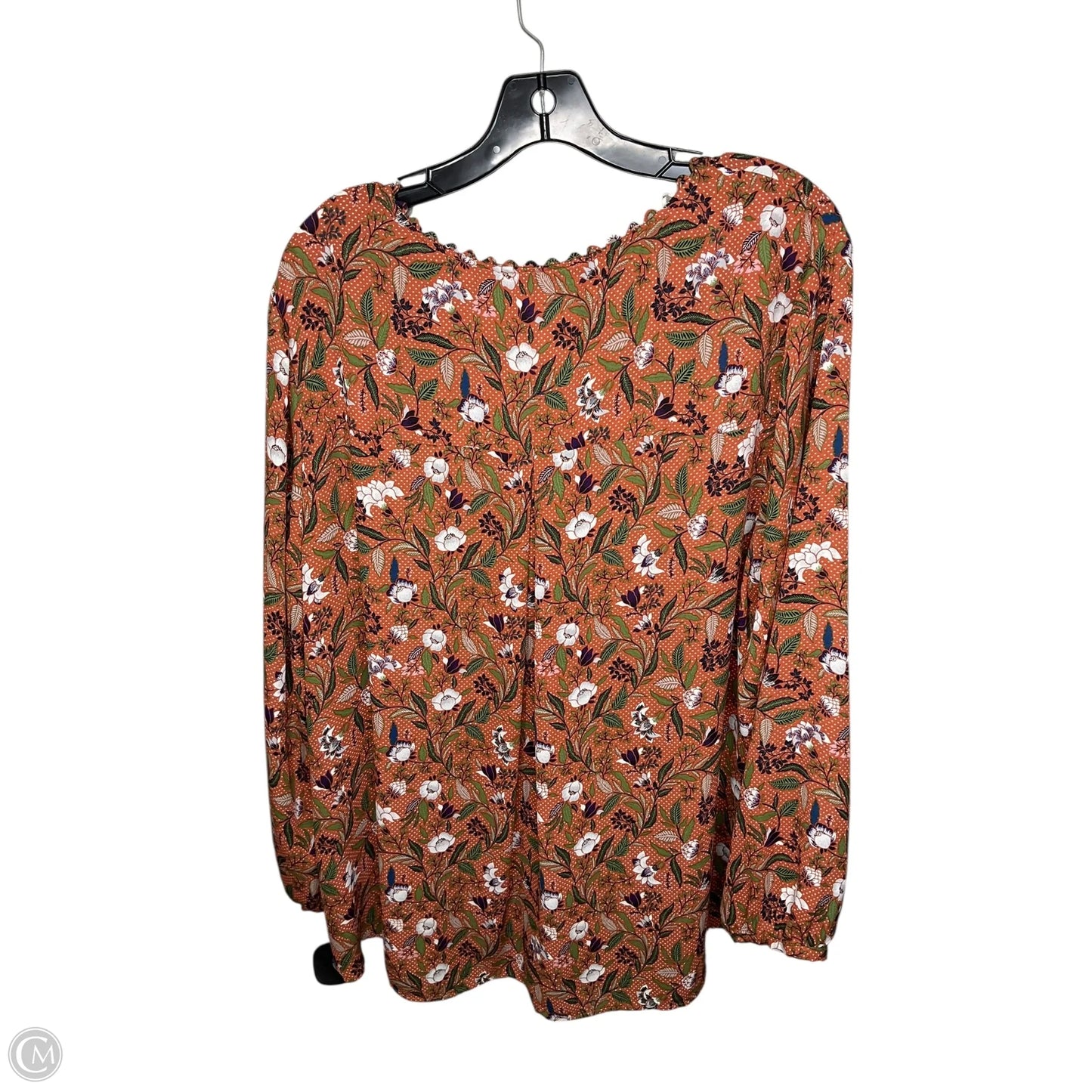 Top Long Sleeve By Clothes Mentor In Floral Print, Size: 3x