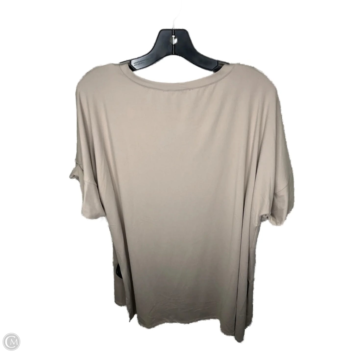 Top Short Sleeve By Zenana Outfitters In Cream, Size: Xl