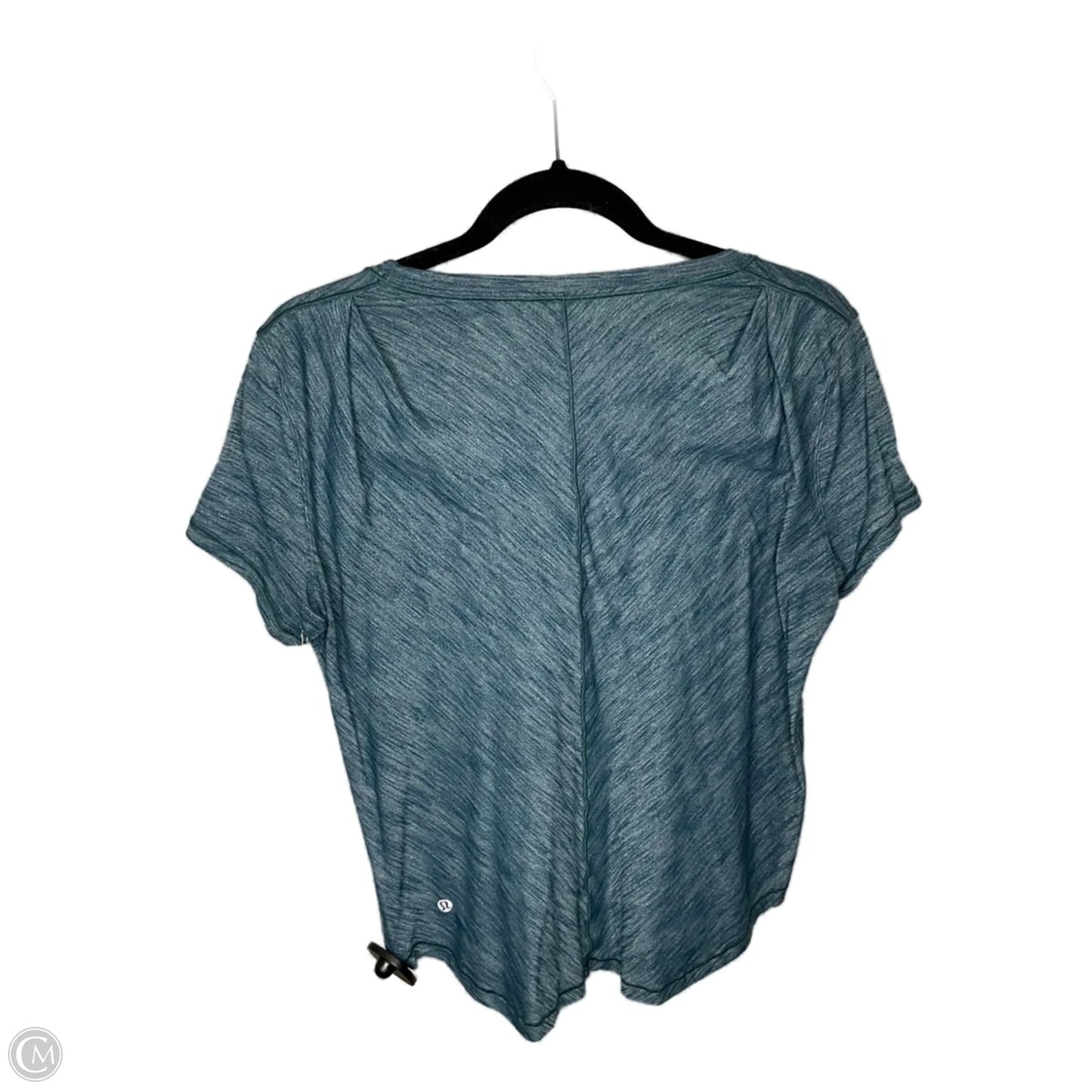 Athletic Top Short Sleeve By Lululemon In Blue, Size: 4