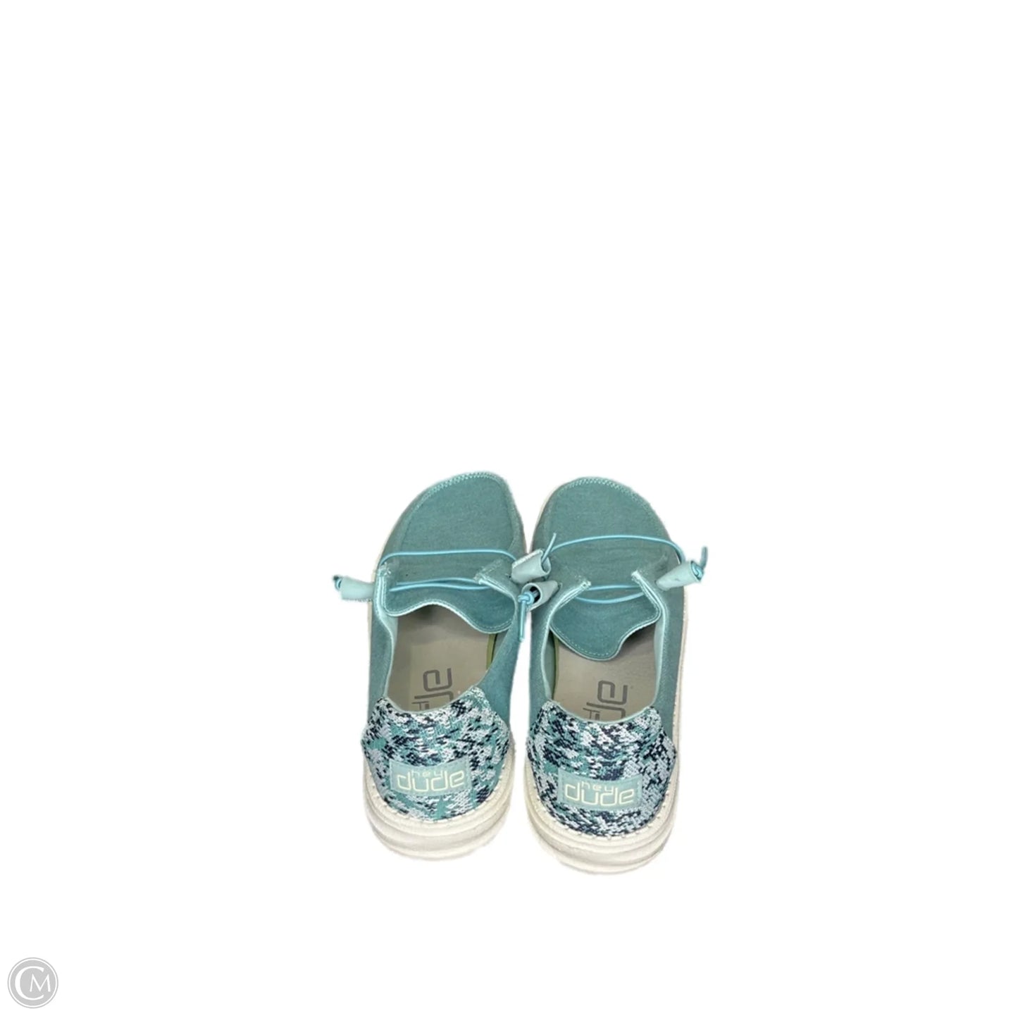 Shoes Sneakers By Hey Dude In Aqua, Size: 8