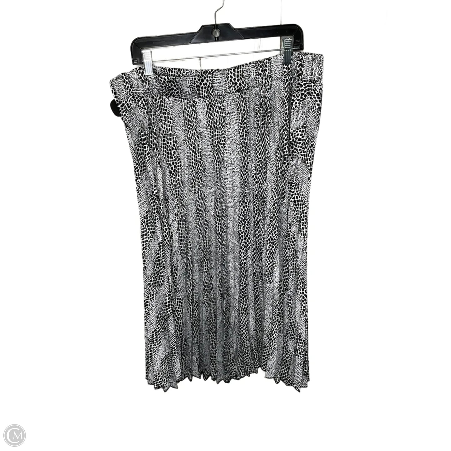 Skirt Midi By Lane Bryant In Black & White, Size: 2x