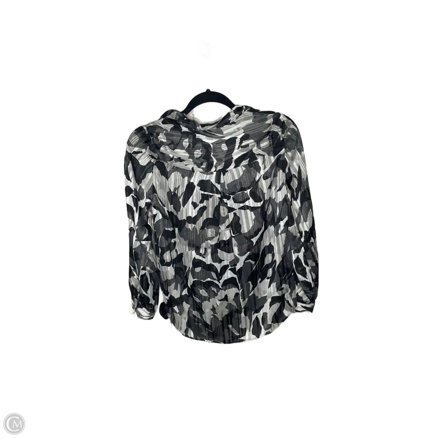 Blouse Long Sleeve By White House Black Market In Black, Size: Xs