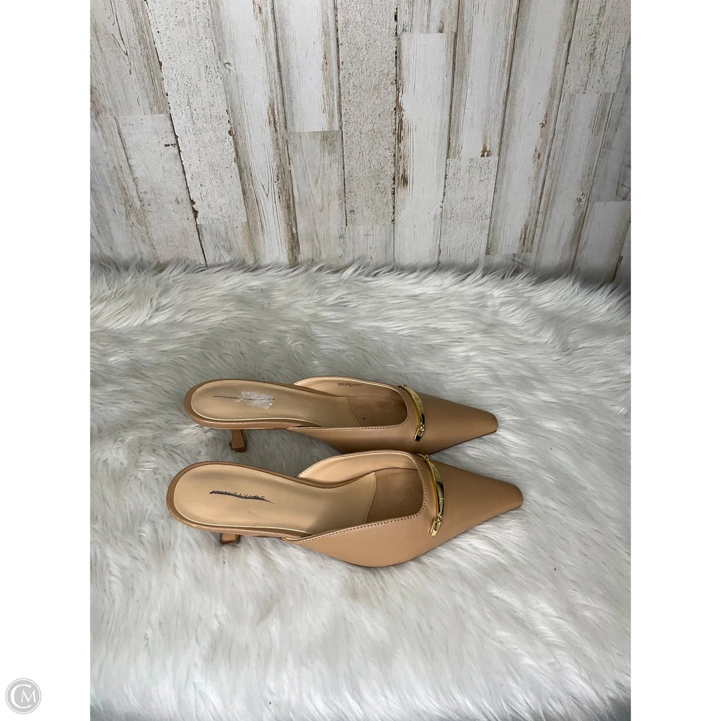 Shoes Heels Kitten By Ann Taylor In Cream, Size: 7