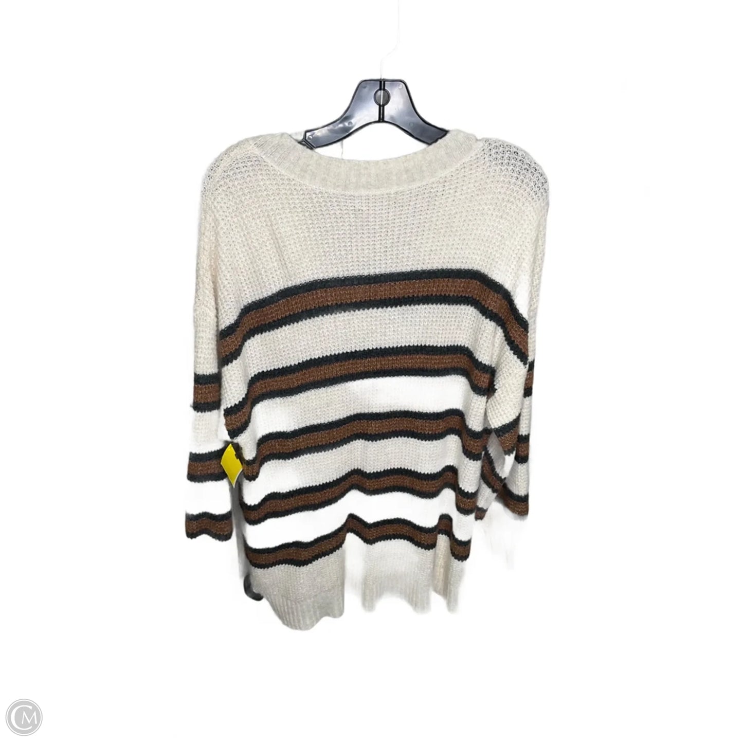 Sweater By American Eagle In Brown & Cream, Size: M