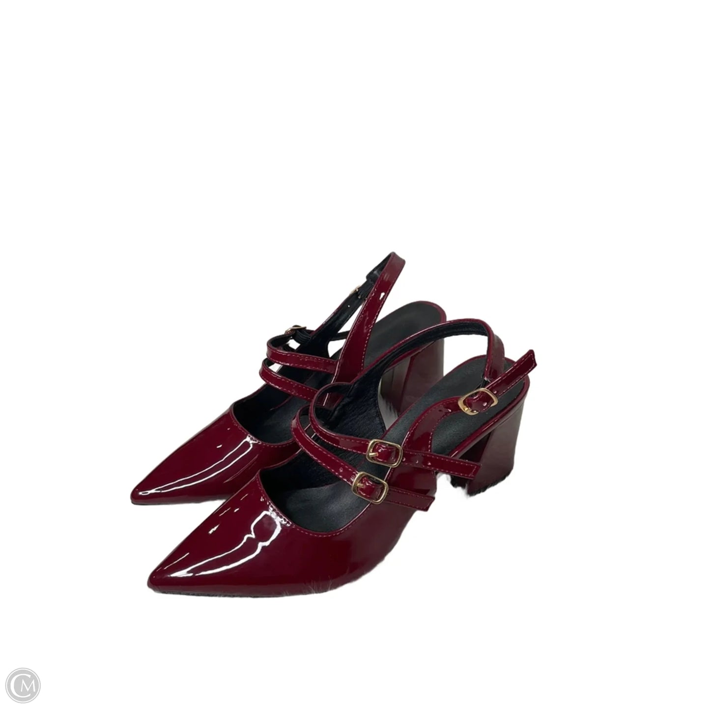 Shoes Heels Block By Clothes Mentor In Red, Size: 7.5