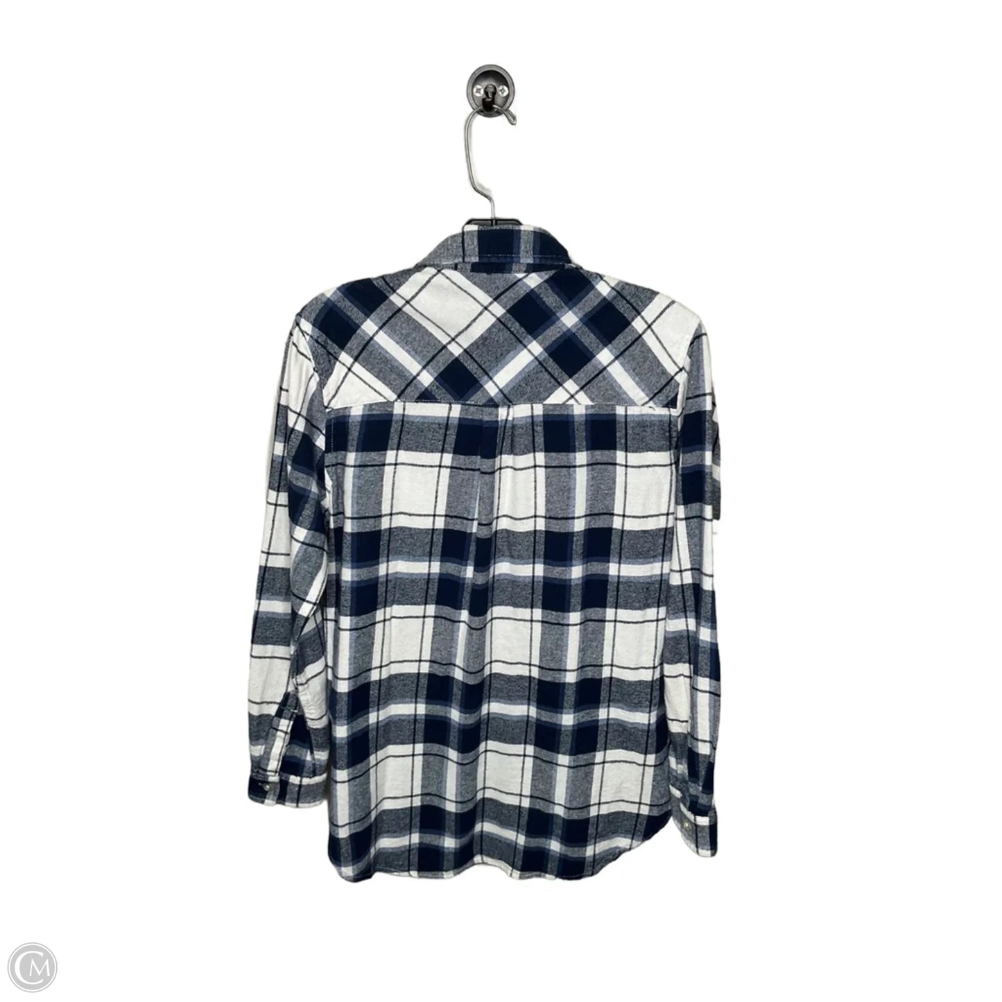 Top Long Sleeve By Gap In Plaid Pattern, Size: M