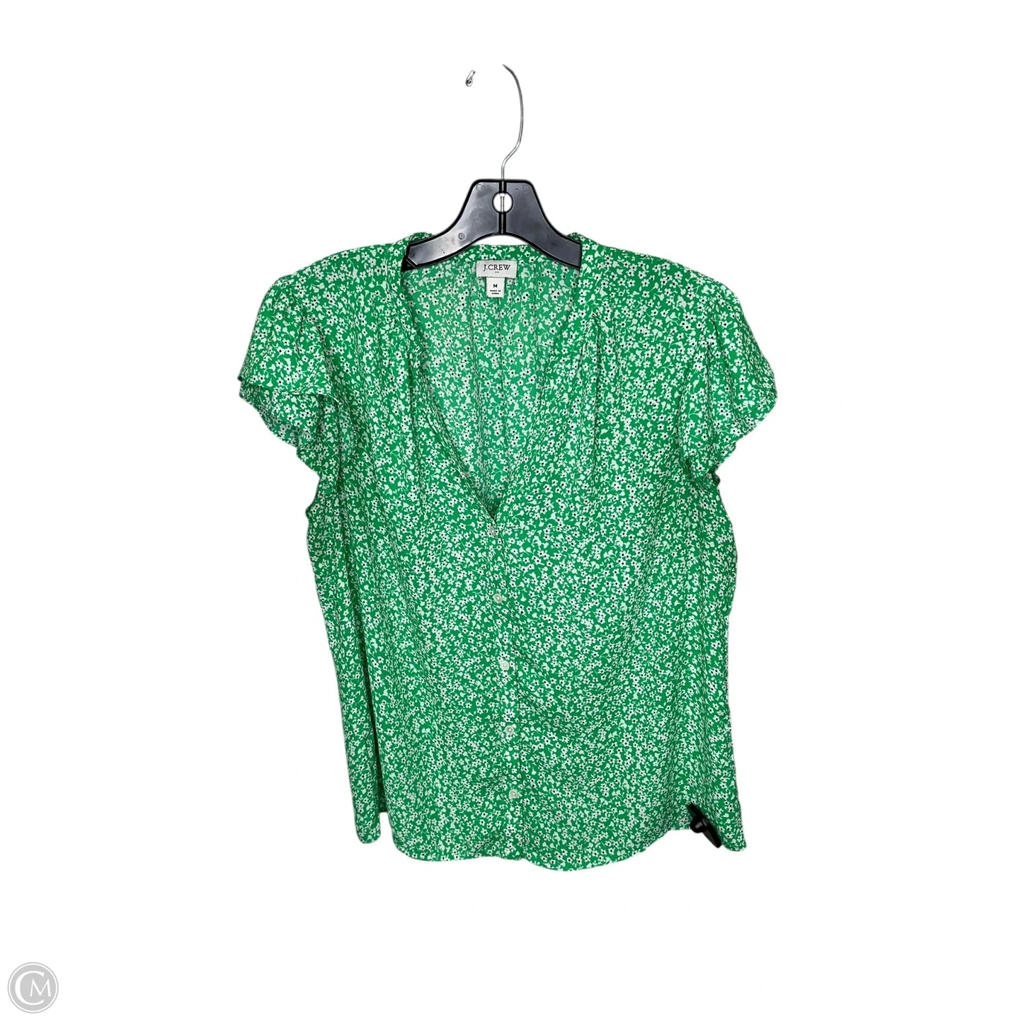 Top Short Sleeve By J. Crew In Green, Size: M