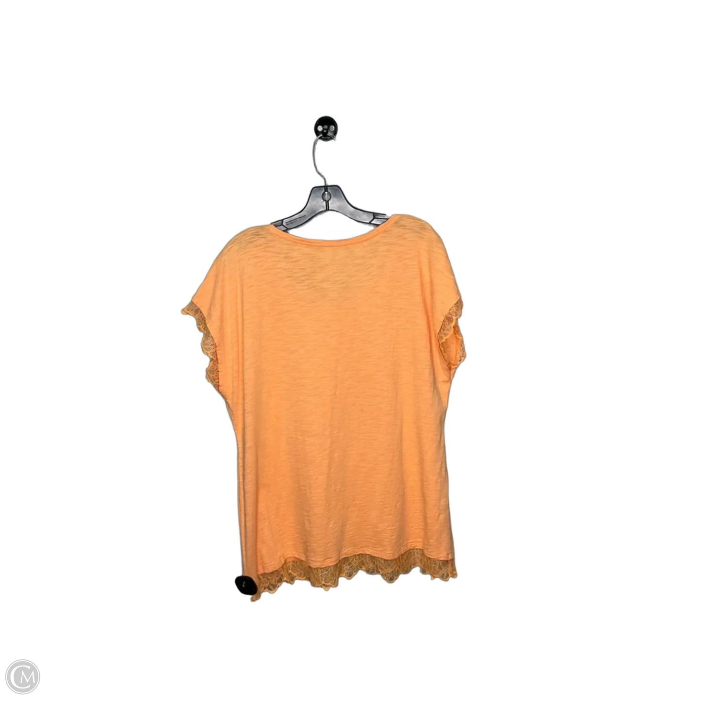 Top Short Sleeve By Chicos In Orange, Size: Xl