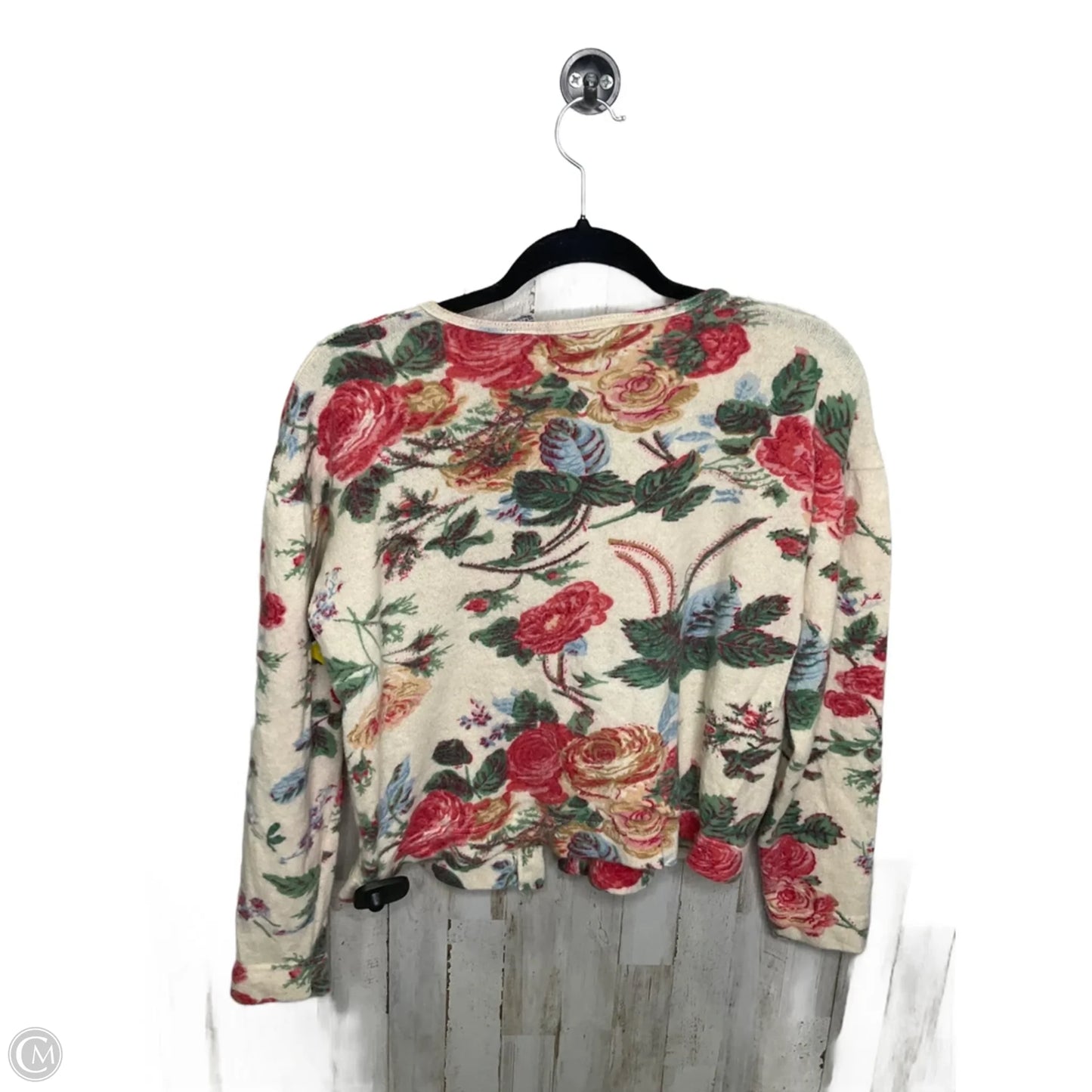 Cardigan By Clothes Mentor In Floral Print, Size: L