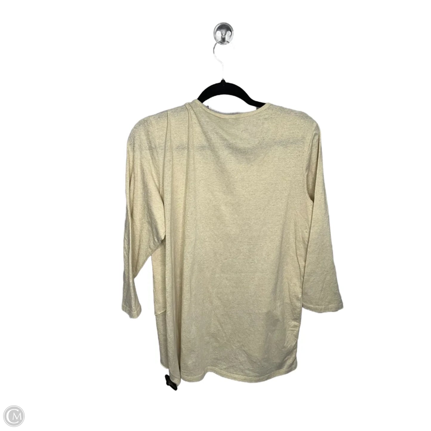 Top Long Sleeve By Life Style Fashions Inc In Gold, Size: Xl