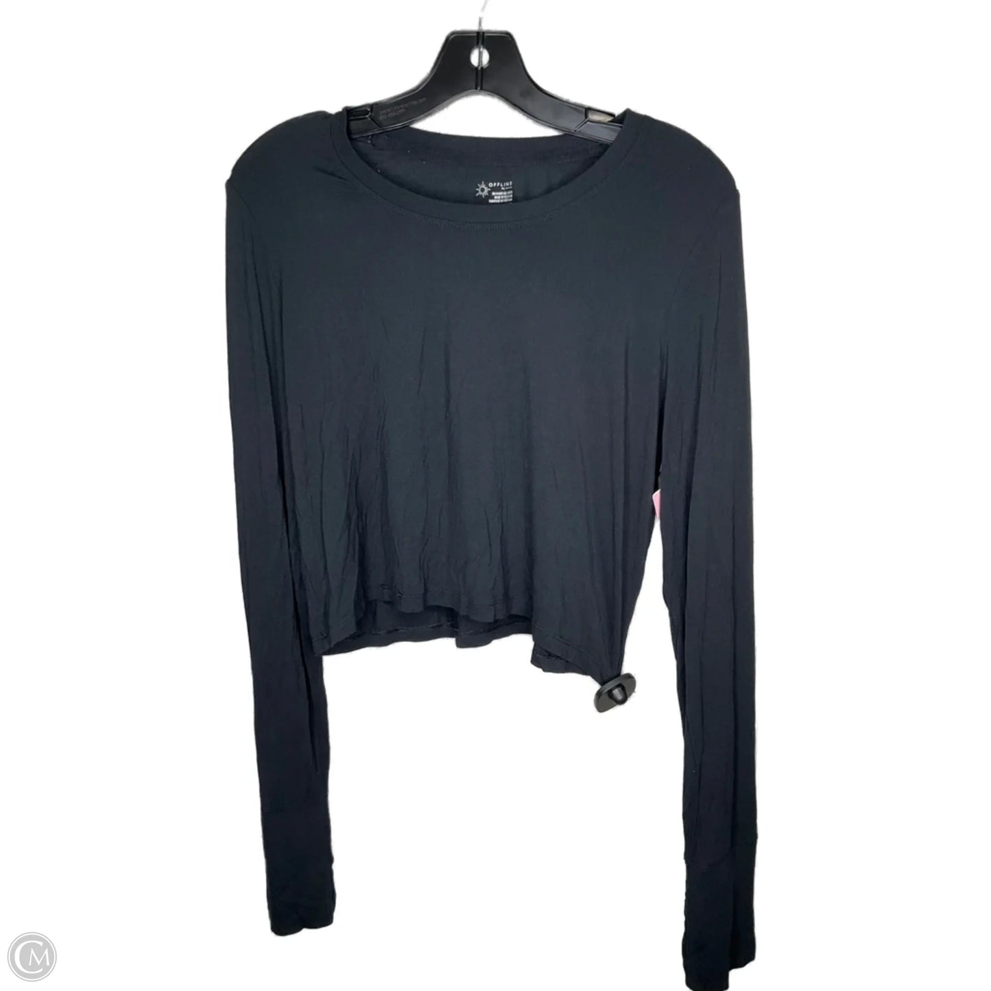 Top Long Sleeve By Aerie In Black, Size: L