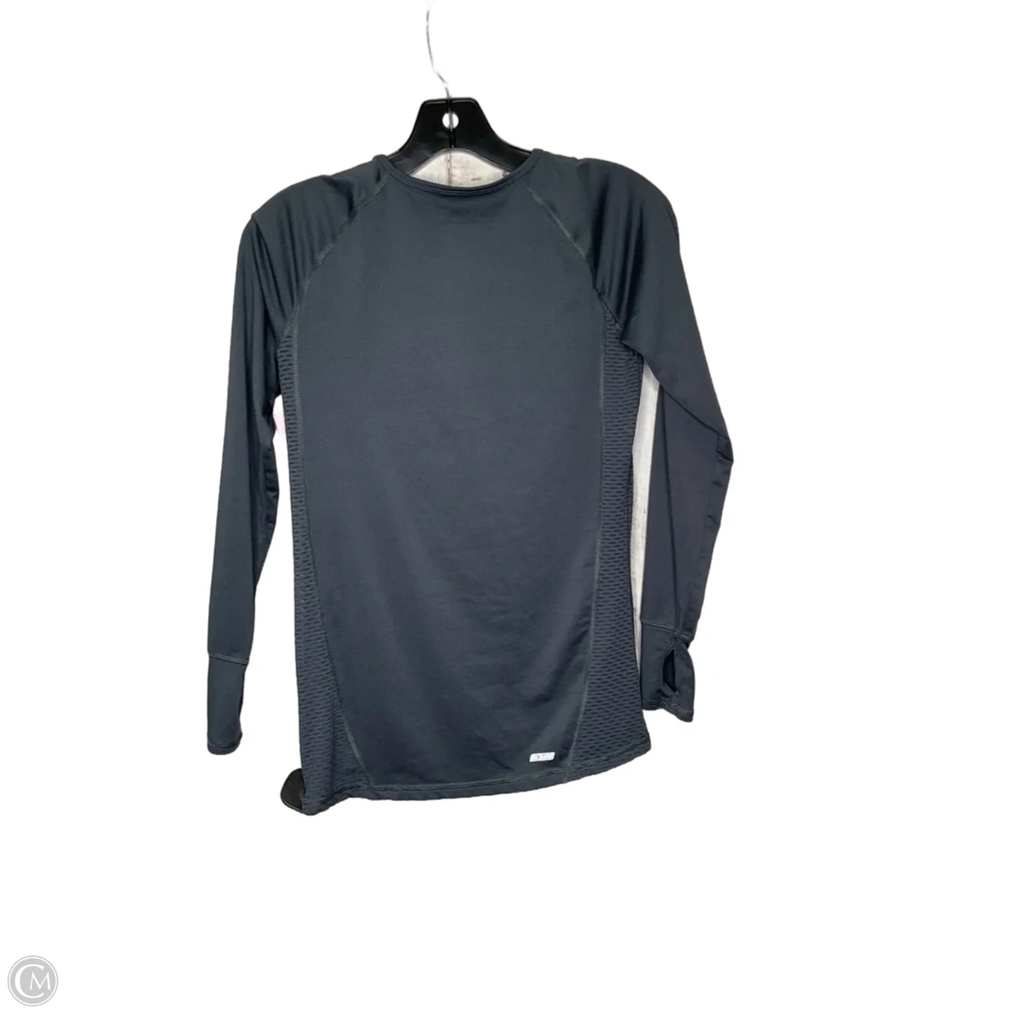Athletic Top Long Sleeve Collar By Danskin In Grey, Size: S