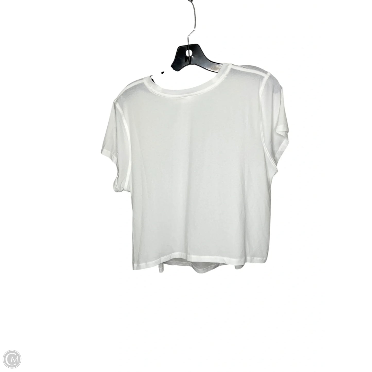 Athletic Top Short Sleeve By Lululemon In White, Size: 12