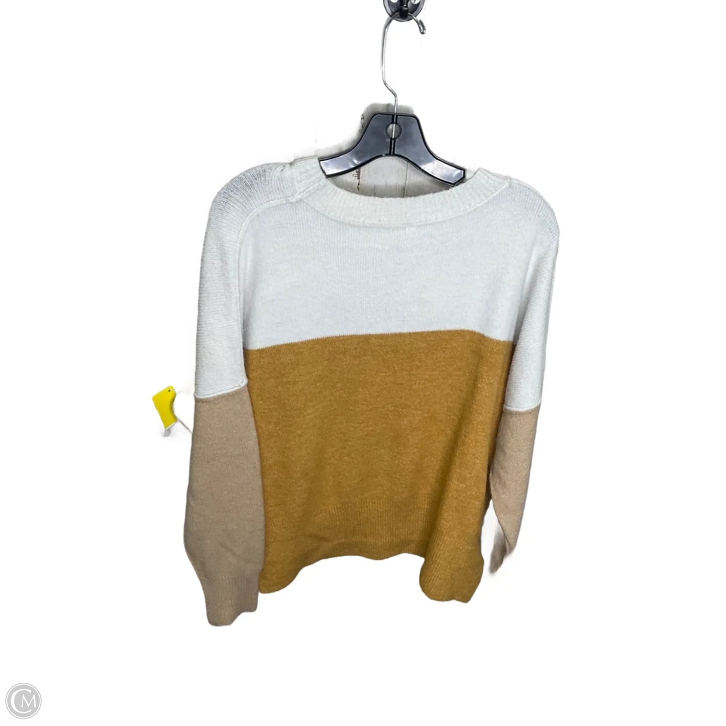 Sweater By Glam In Brown & Cream, Size: M