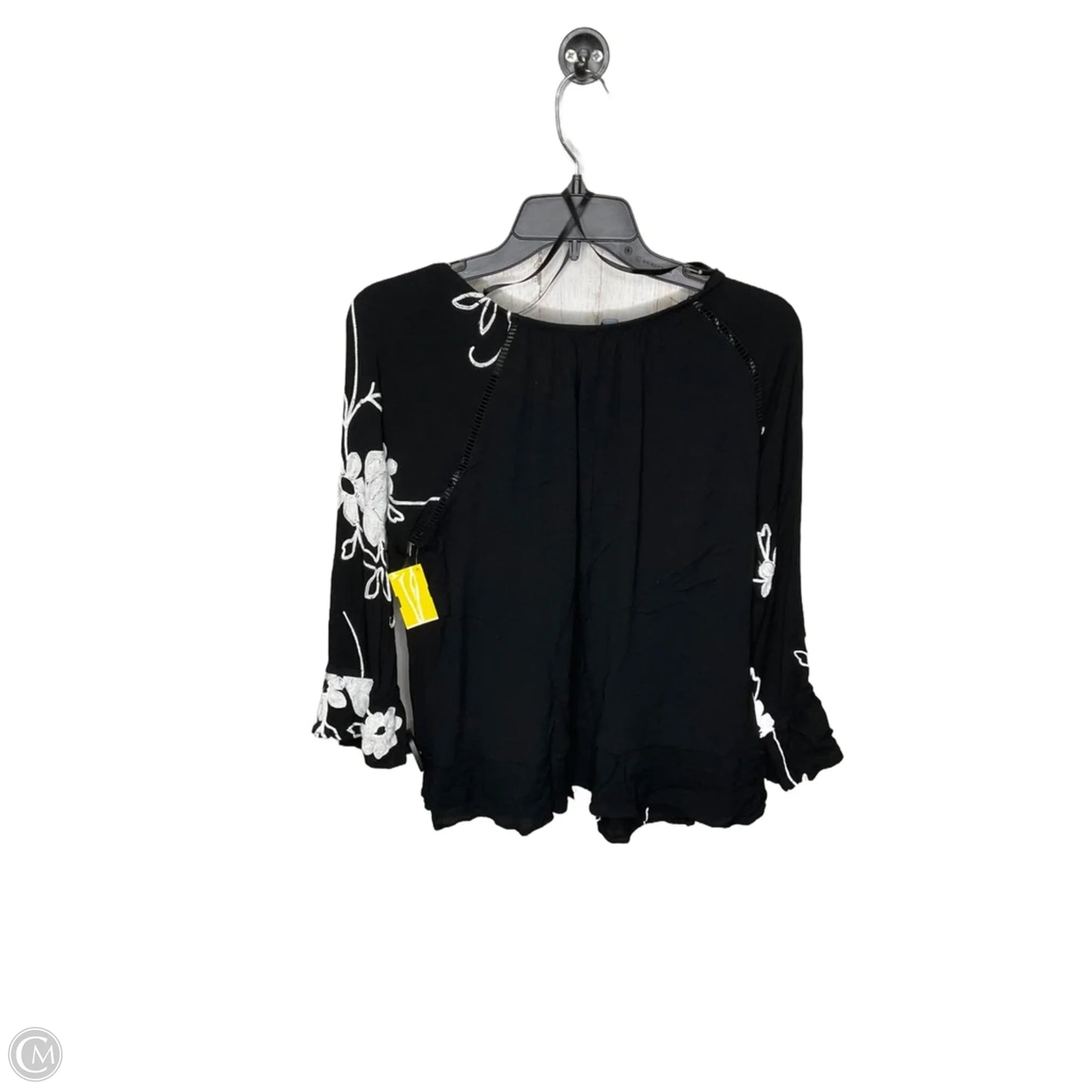 Top Long Sleeve By Inc In Black & White, Size: Xl