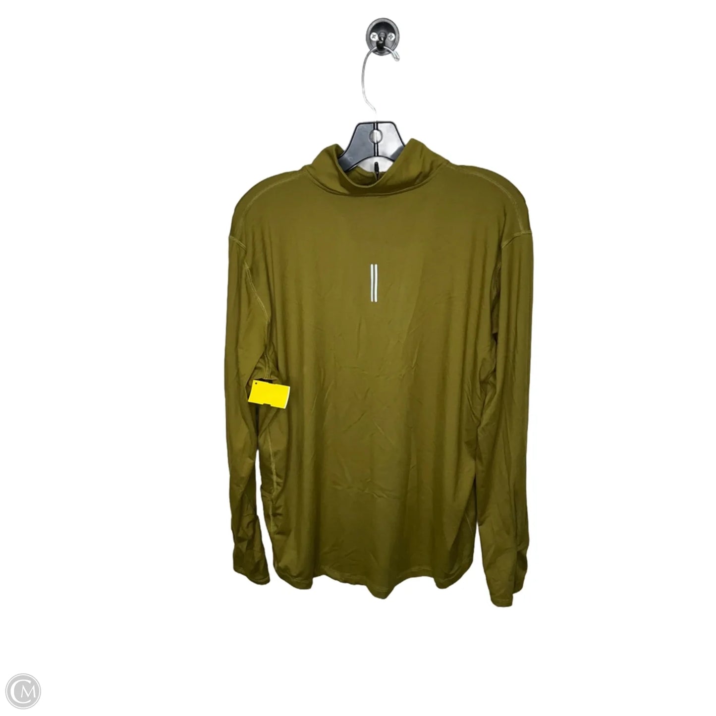 Athletic Sweatshirt Collar By Nike In Green, Size: Xl