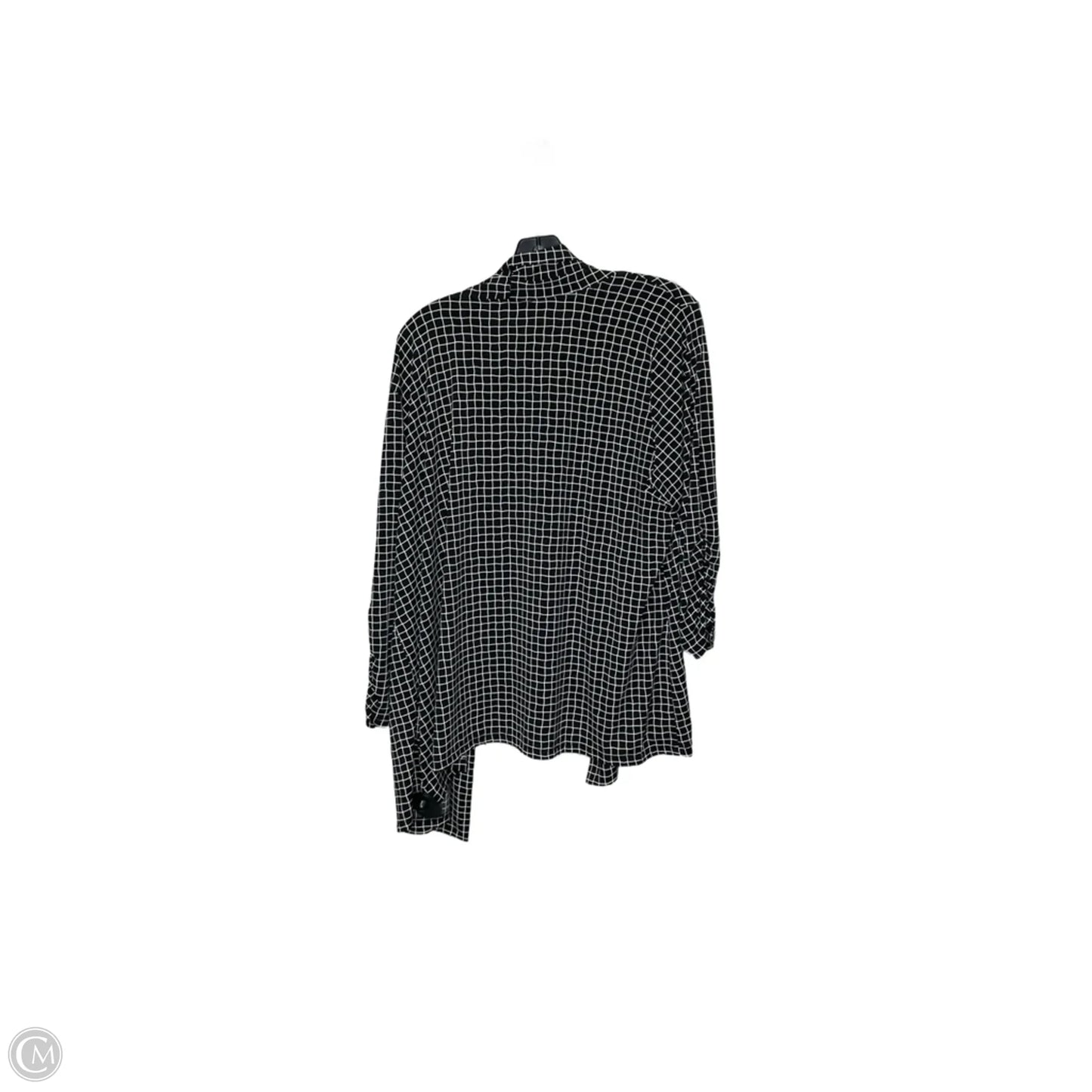 Cardigan By Ellen Tracy In Black & White, Size: 3x