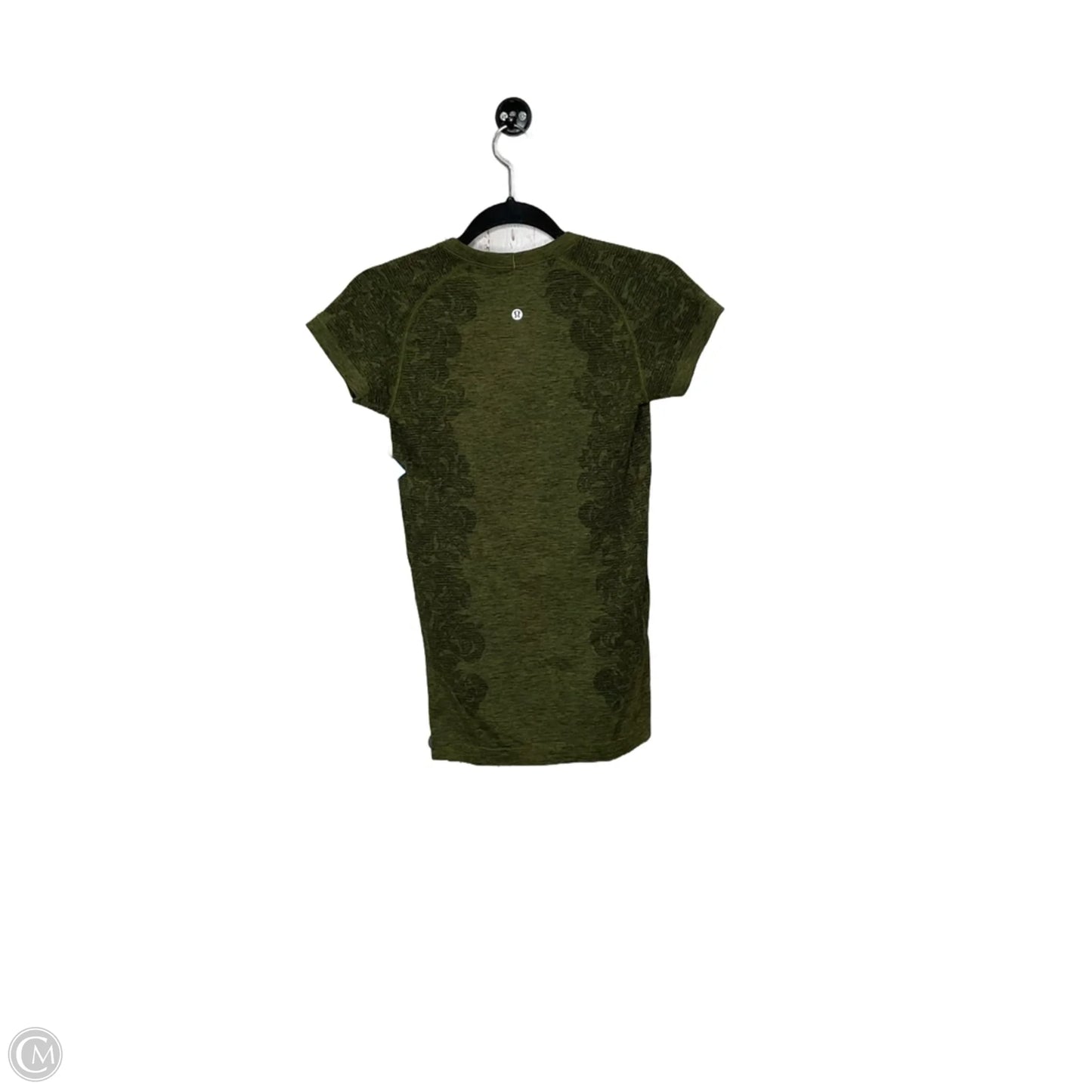 Athletic Top Short Sleeve By Lululemon In Green, Size: 6