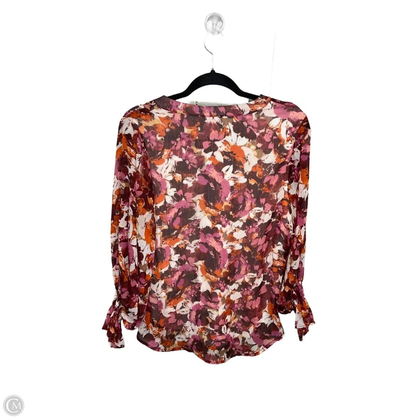 Top Long Sleeve By Vince Camuto In Floral Print, Size: M