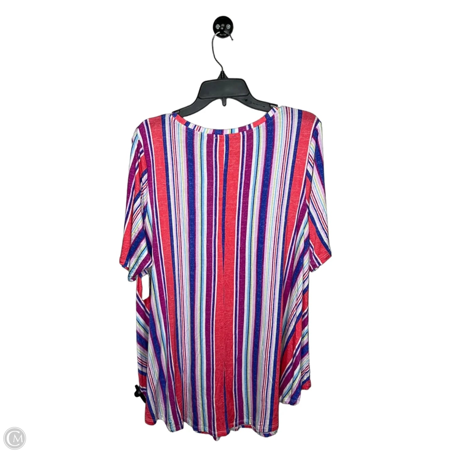 Top Short Sleeve By Lane Bryant In Striped Pattern, Size: 14