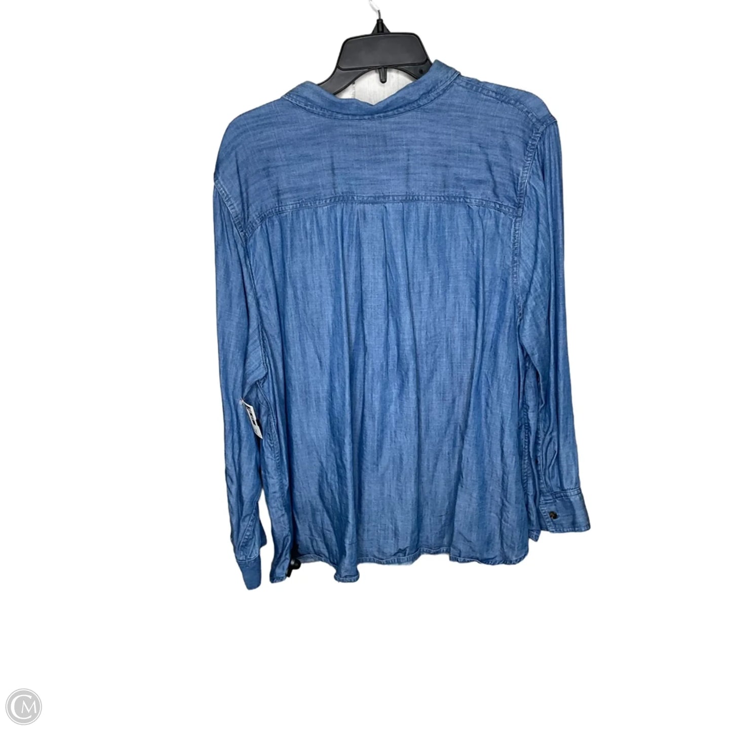 Top Long Sleeve By Lands End In Blue, Size: 3x