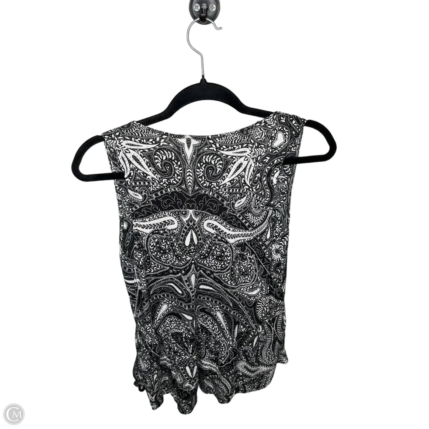 Top Sleeveless By Loft In Black & White, Size: Xs