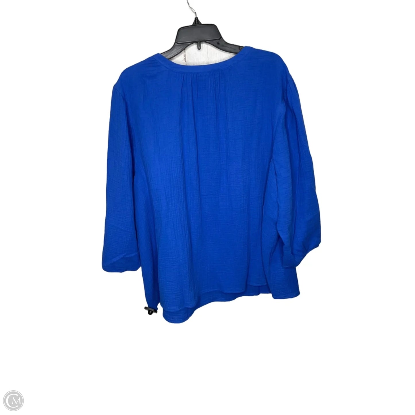 Top Long Sleeve By J. Jill In Blue, Size: 3x