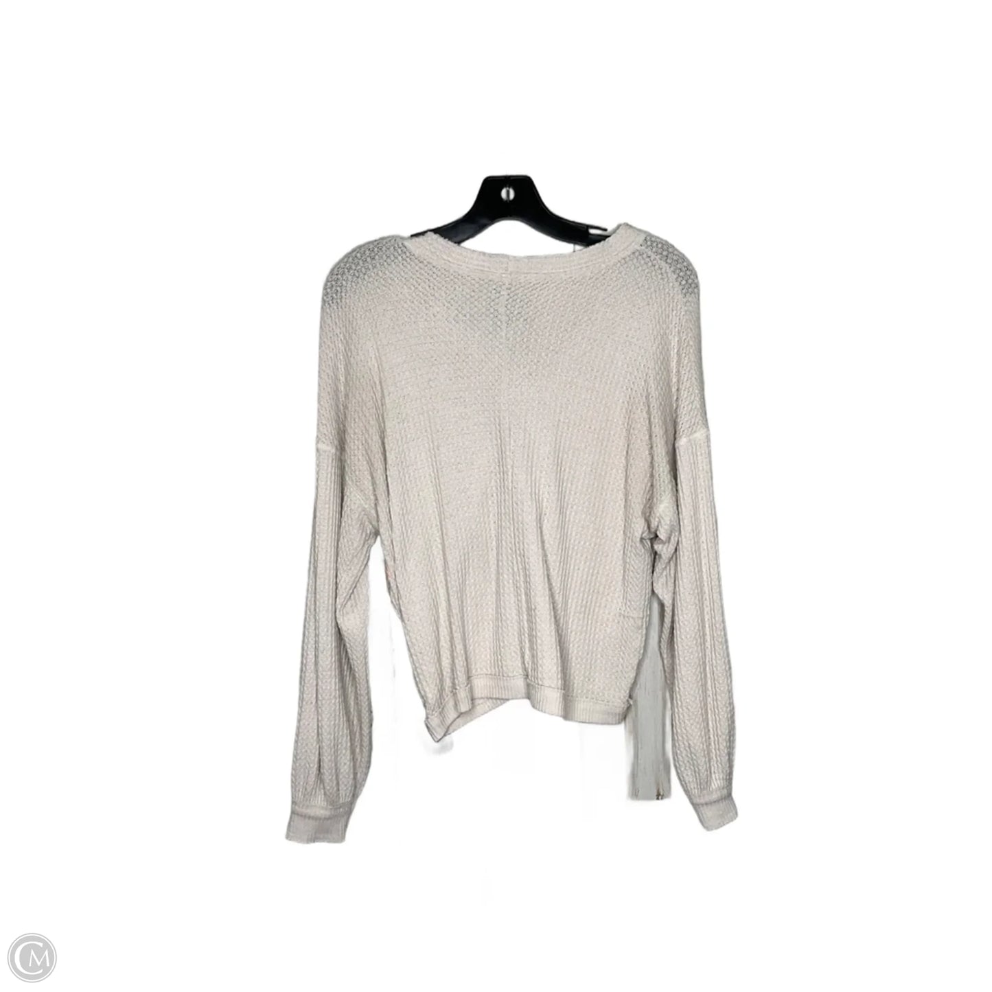 Top Long Sleeve By American Eagle In Cream, Size: S