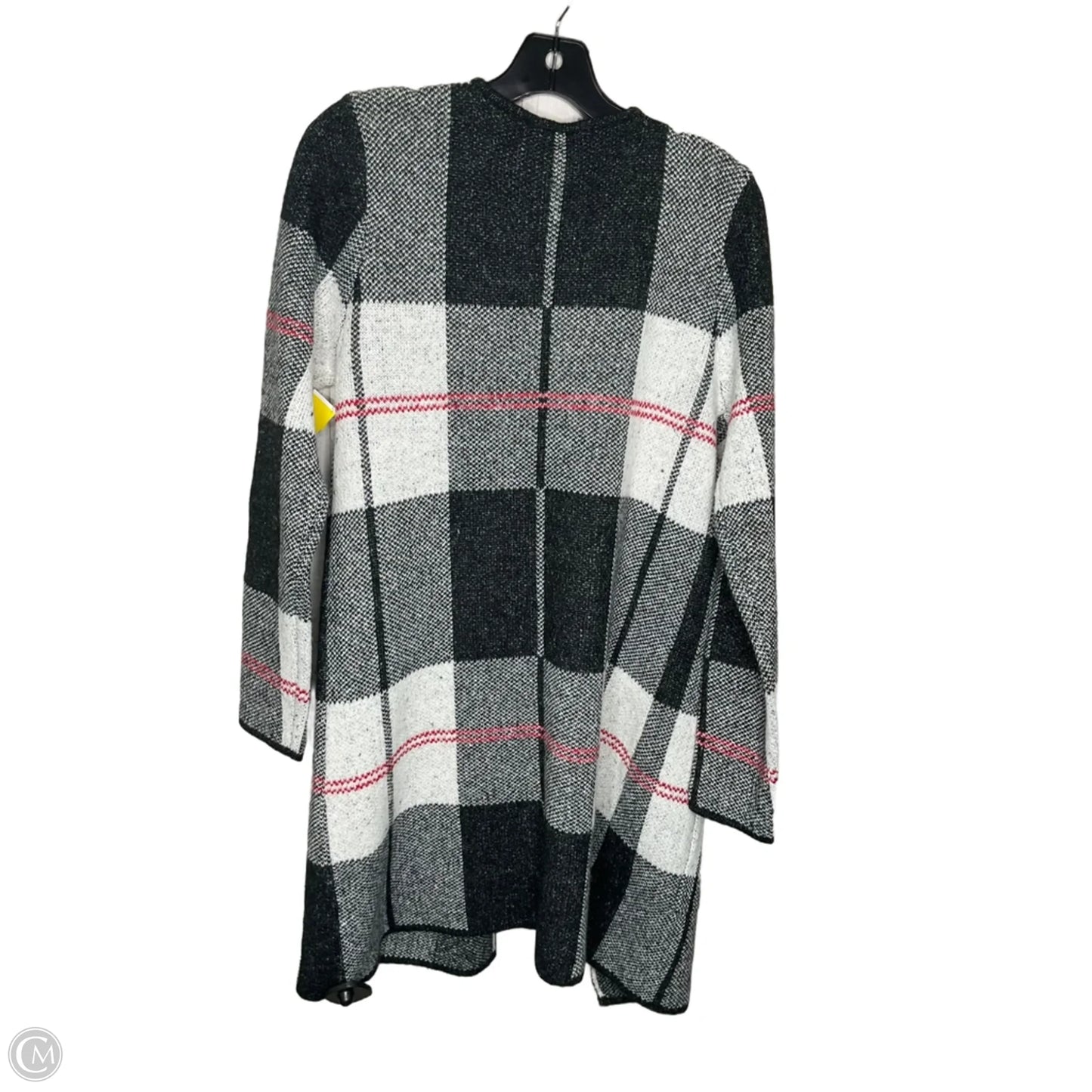 Cardigan By Adrienne Vittadini In Plaid Pattern, Size: L