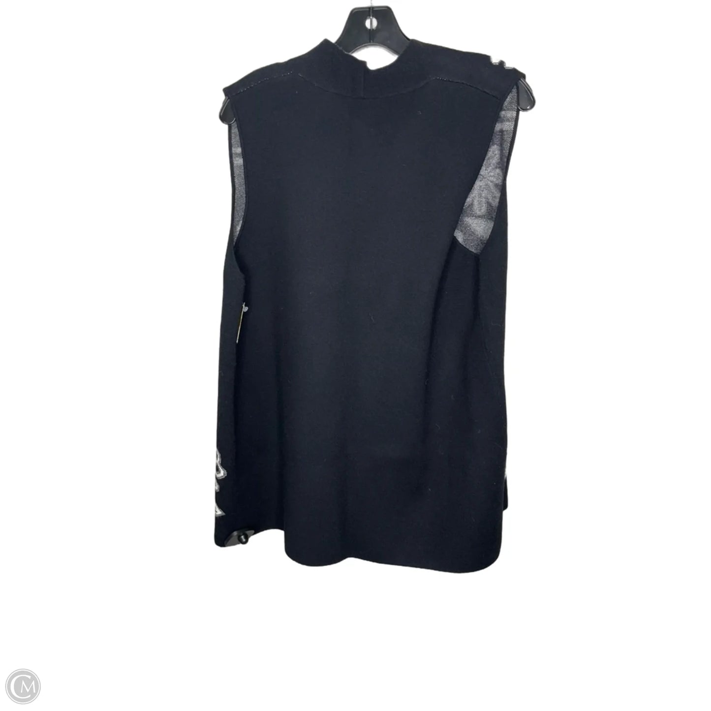 Vest Faux Fur & Sherpa By Clothes Mentor In Black, Size: M