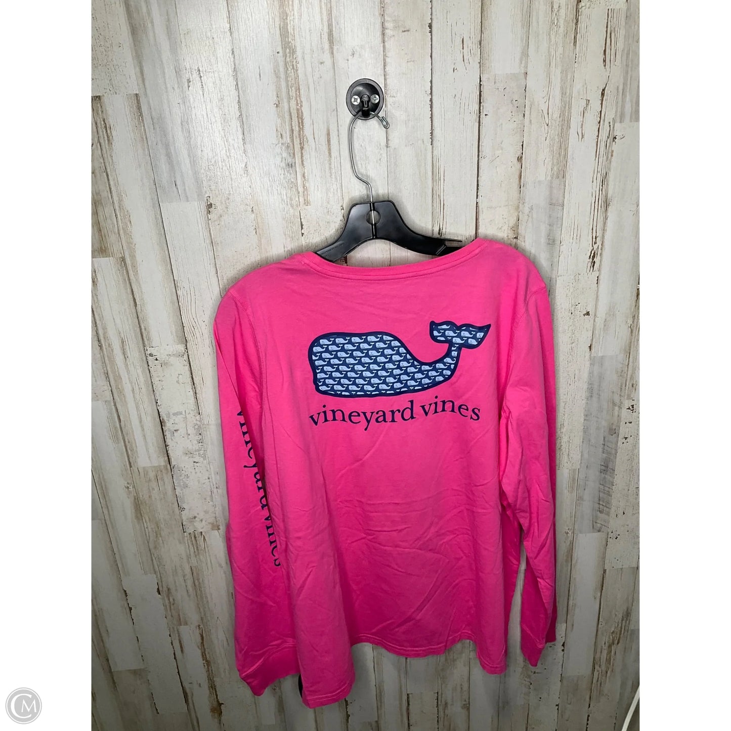 Top Long Sleeve By Vineyard Vines In Pink, Size: Xl