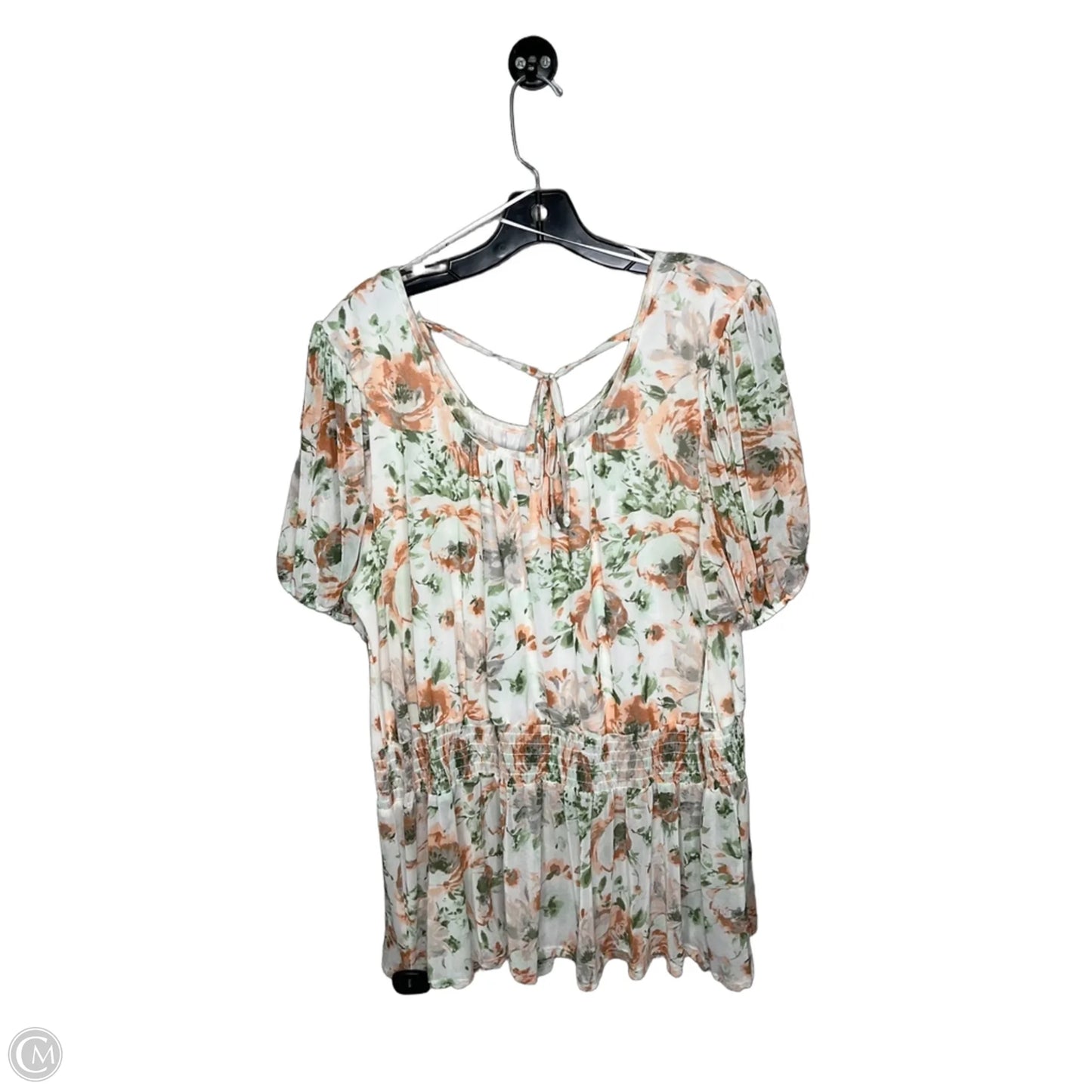 Top Short Sleeve By A Love Story In Floral Print, Size: 3x