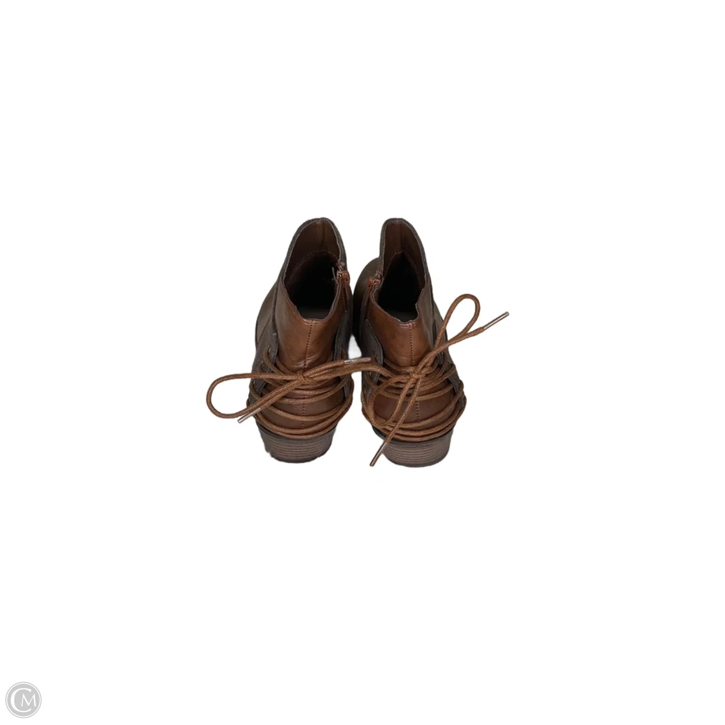 Boots Ankle Flats By Clothes Mentor In Brown, Size: 10
