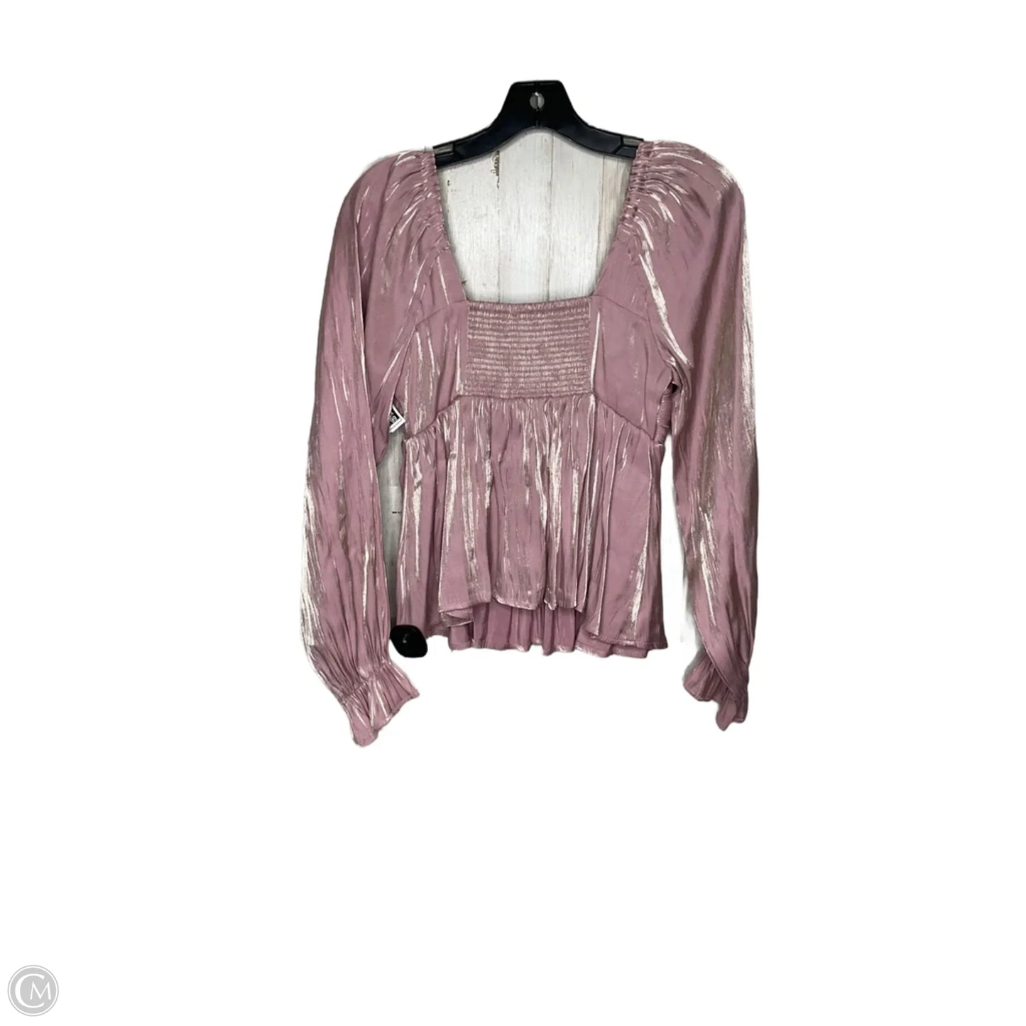 Top Long Sleeve By Versona In Pink, Size: Xs
