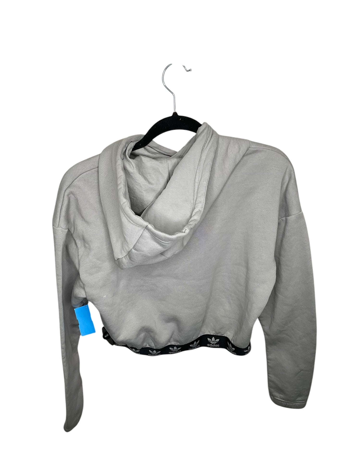 Sweatshirt Hoodie By Adidas In Grey, Size: M