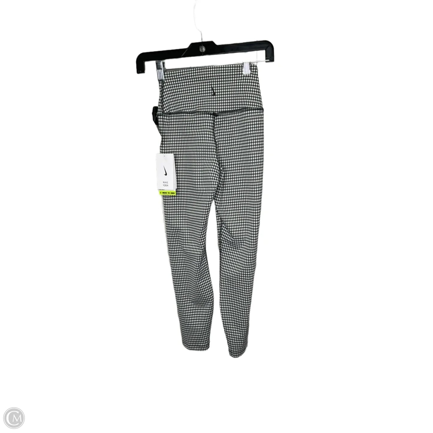 Athletic Leggings By Nike Apparel In Checkered Pattern, Size: Xs