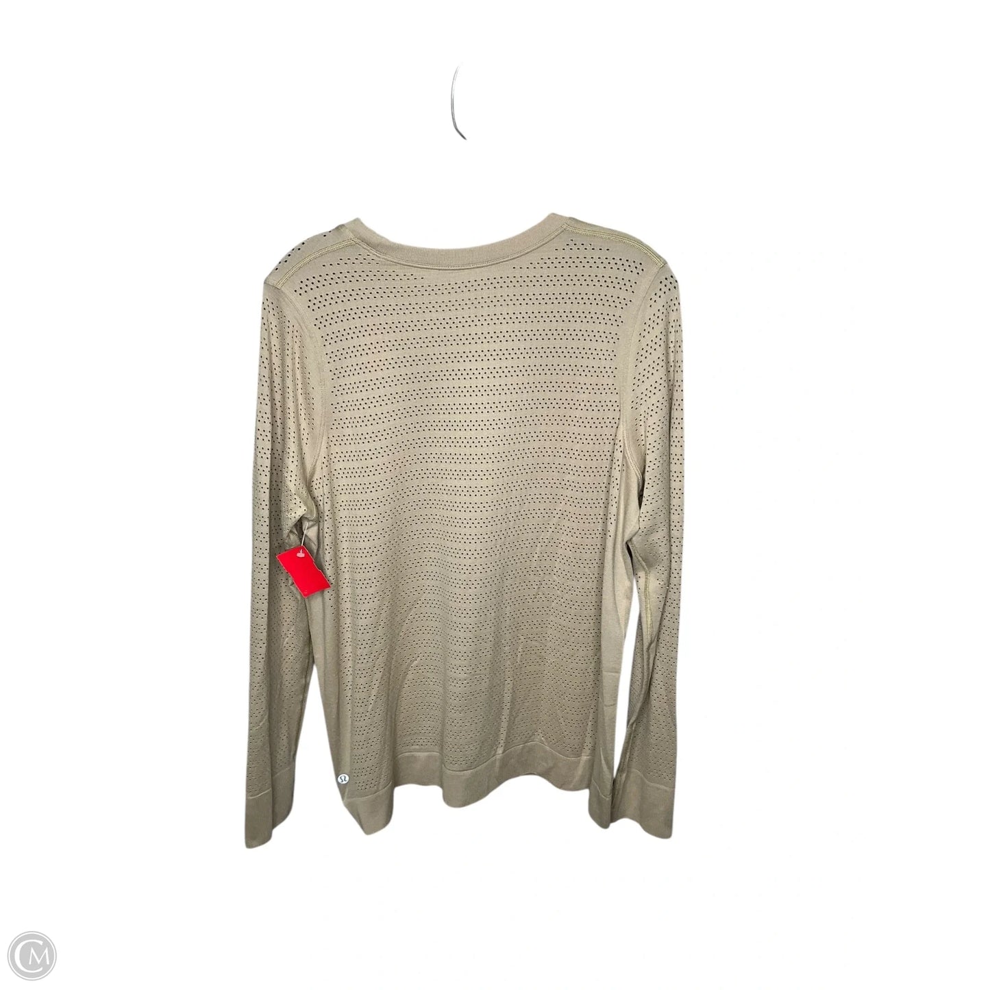 Athletic Top Long Sleeve Crewneck By Lululemon In Tan, Size: 12