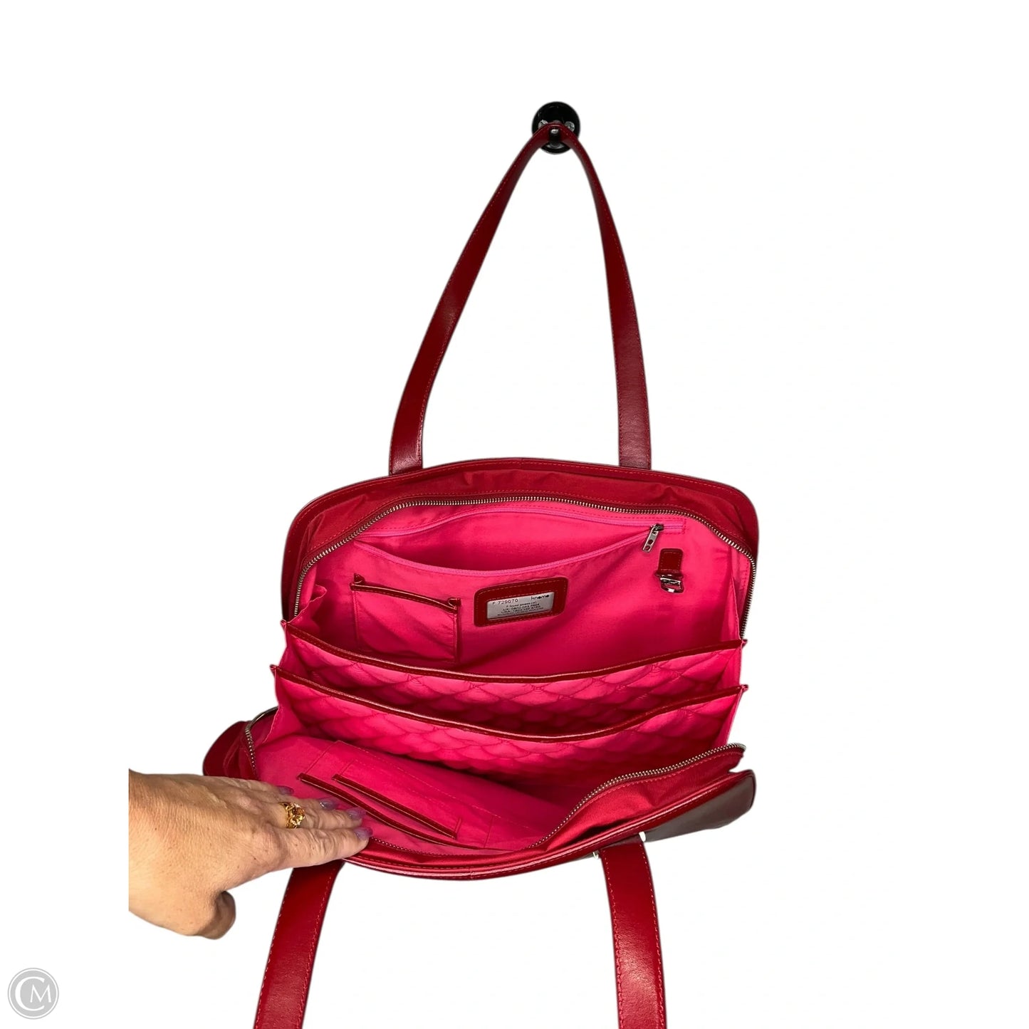 Laptop Bag Leather By Clothes Mentor, Size: Large