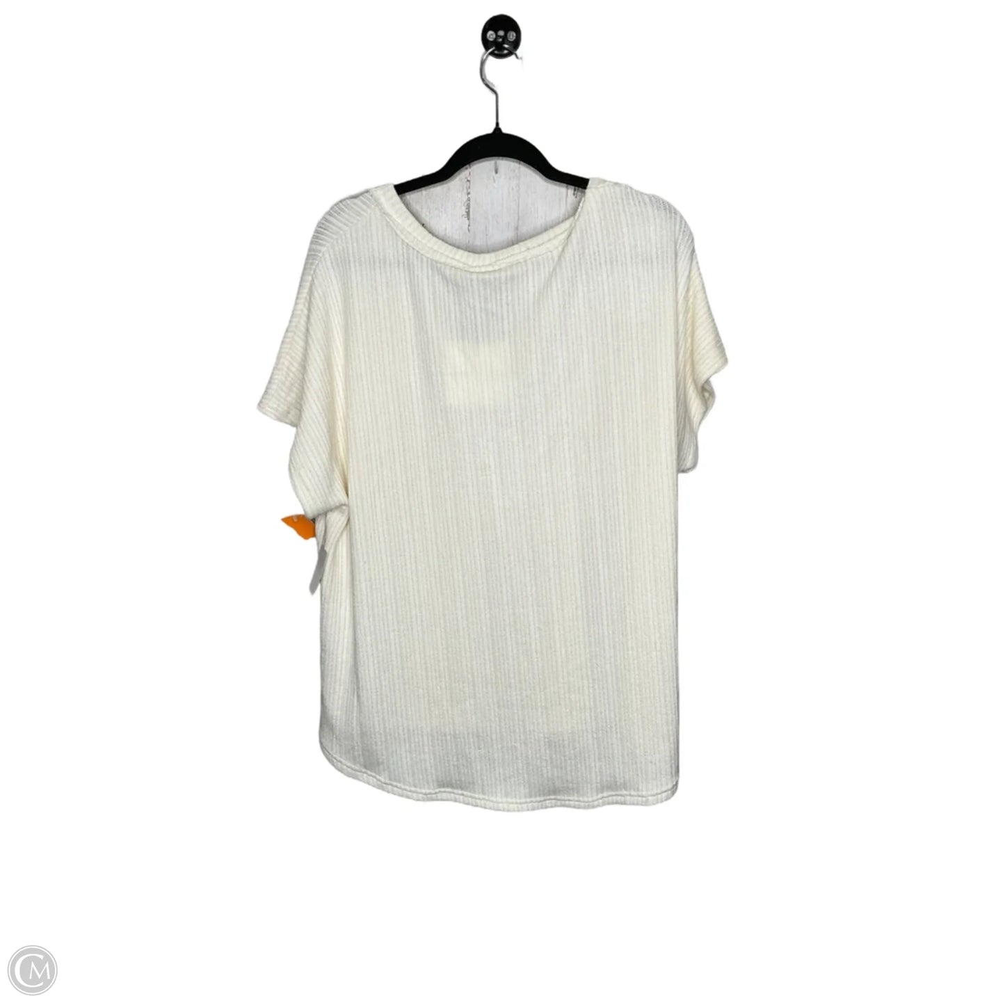 Top Short Sleeve By Grace + Karma In Cream, Size: 2x