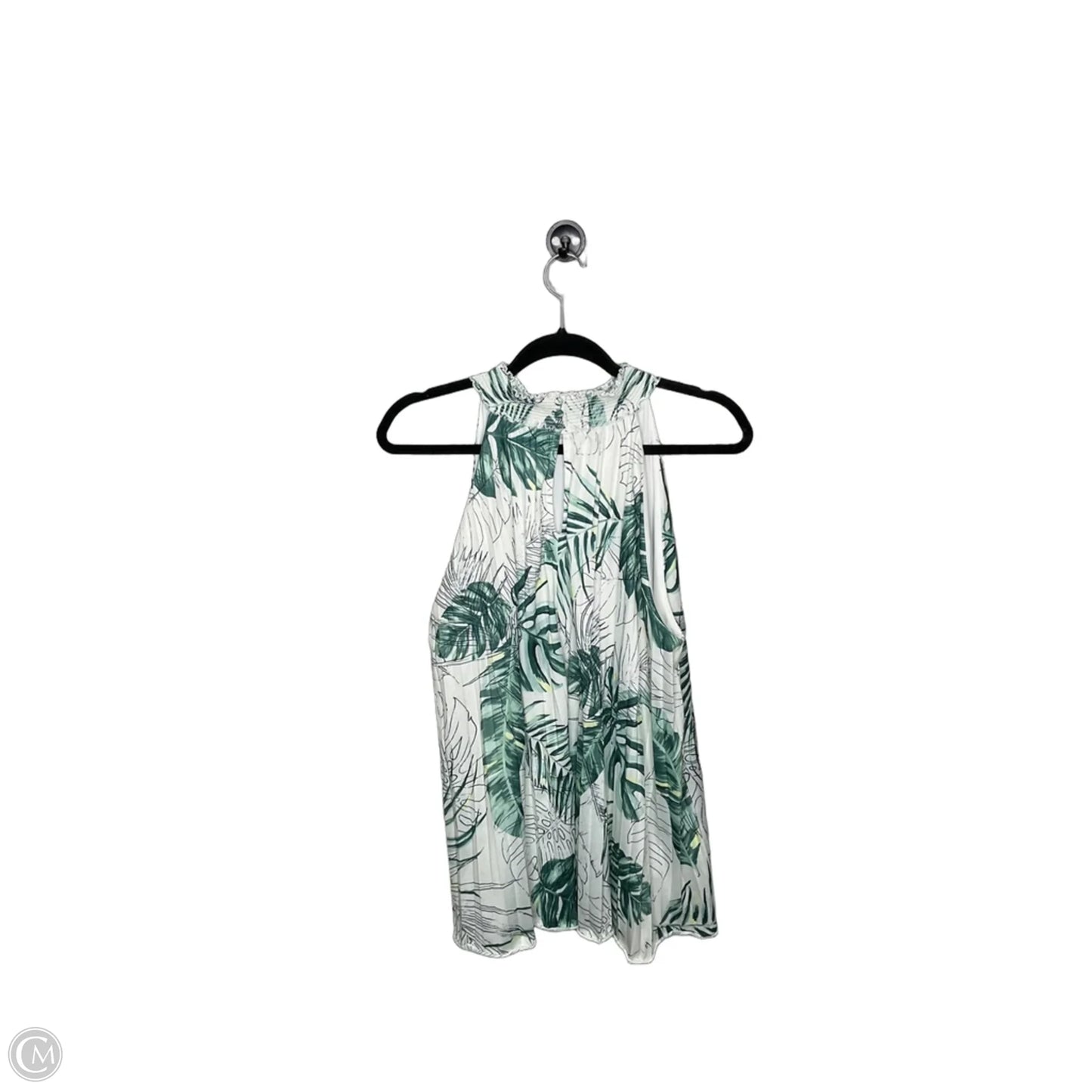 Top Sleeveless By Limited In Green & White, Size: Xl
