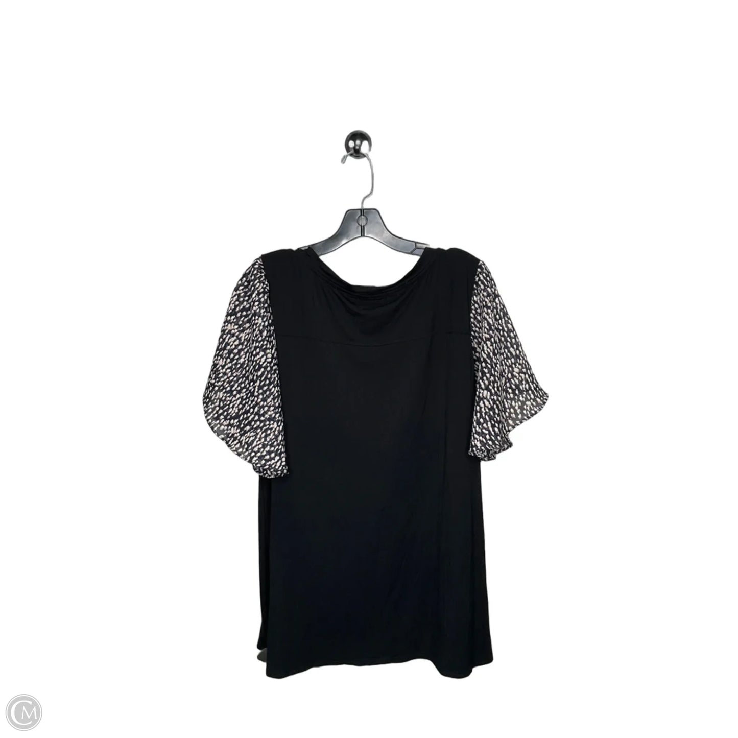 Top Short Sleeve By Clothes Mentor In Black, Size: 2x
