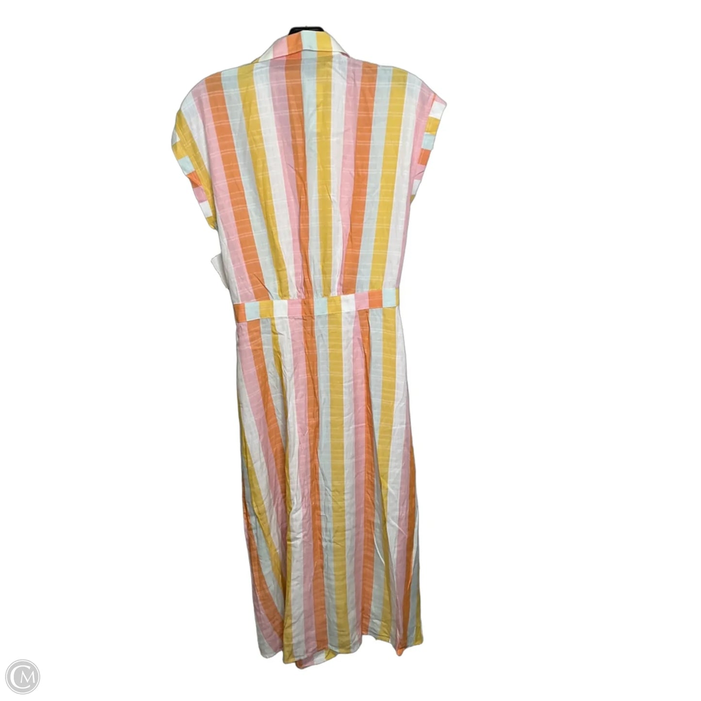 Dress Casual Midi By Loft In Striped Pattern, Size: S