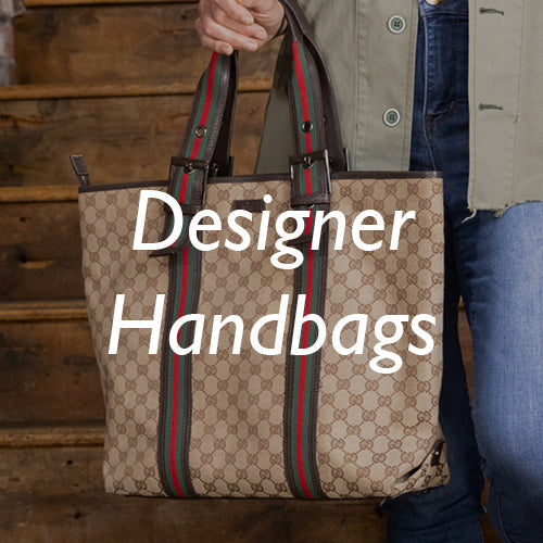 Designer handbag available through the organized resale selection