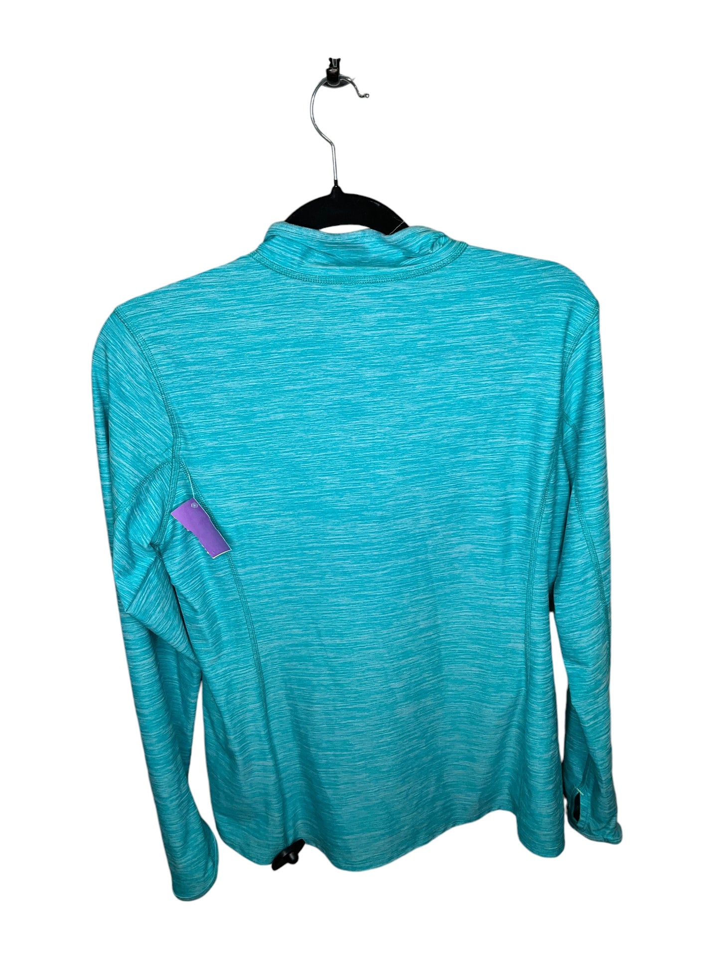 Athletic Top Long Sleeve Collar By North Face In Blue, Size: L