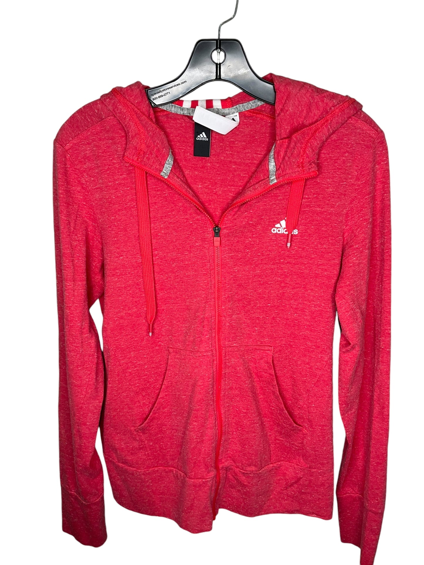 Athletic Jacket By Adidas In Red, Size: S