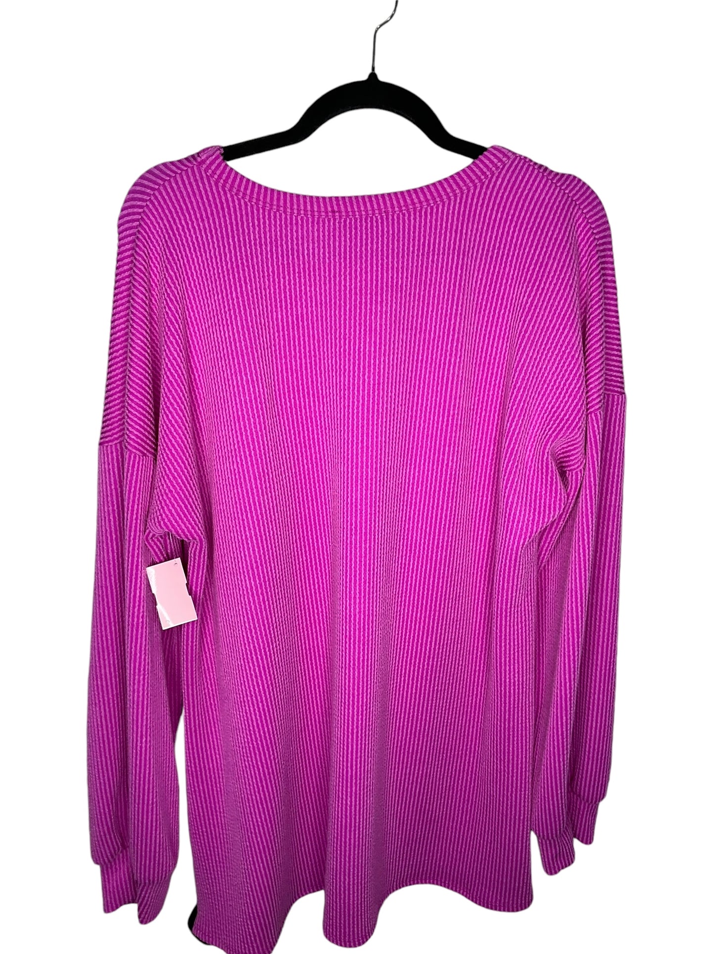 Sweatshirt Crewneck By Clothes Mentor In Purple, Size: 1x