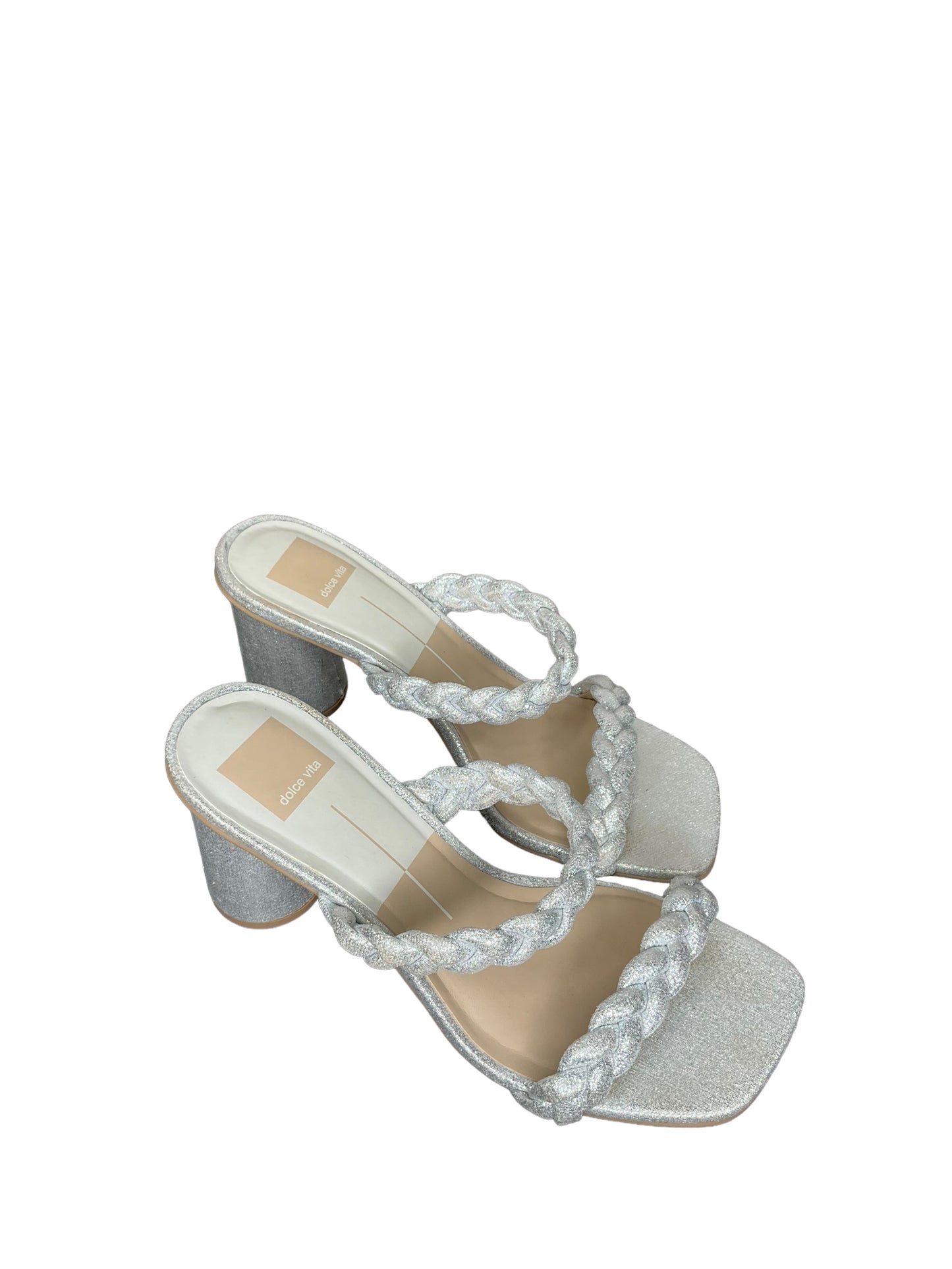 Shoes Heels Block By Dolce Vita In Silver, Size: 8