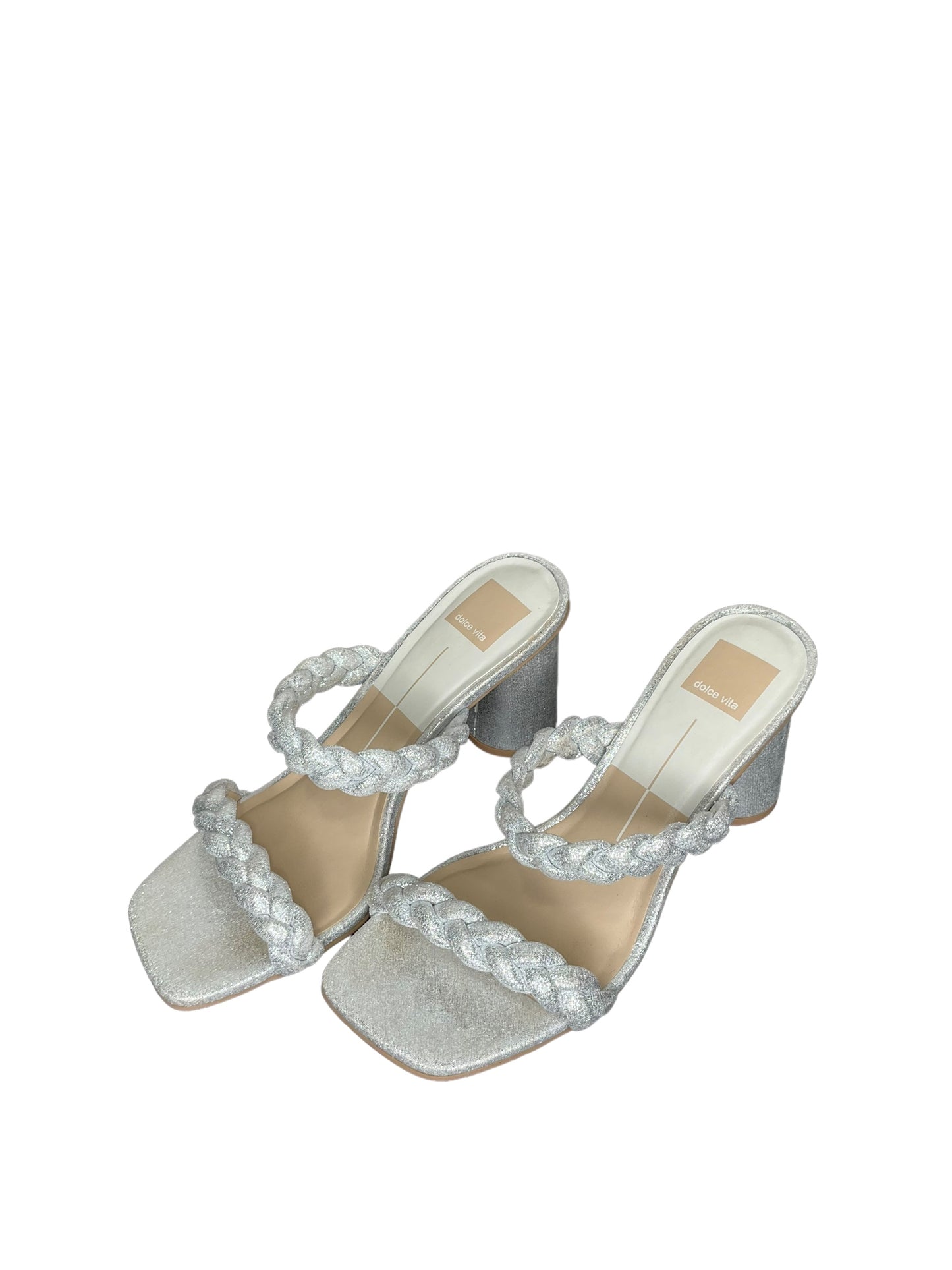 Shoes Heels Block By Dolce Vita In Silver, Size: 8